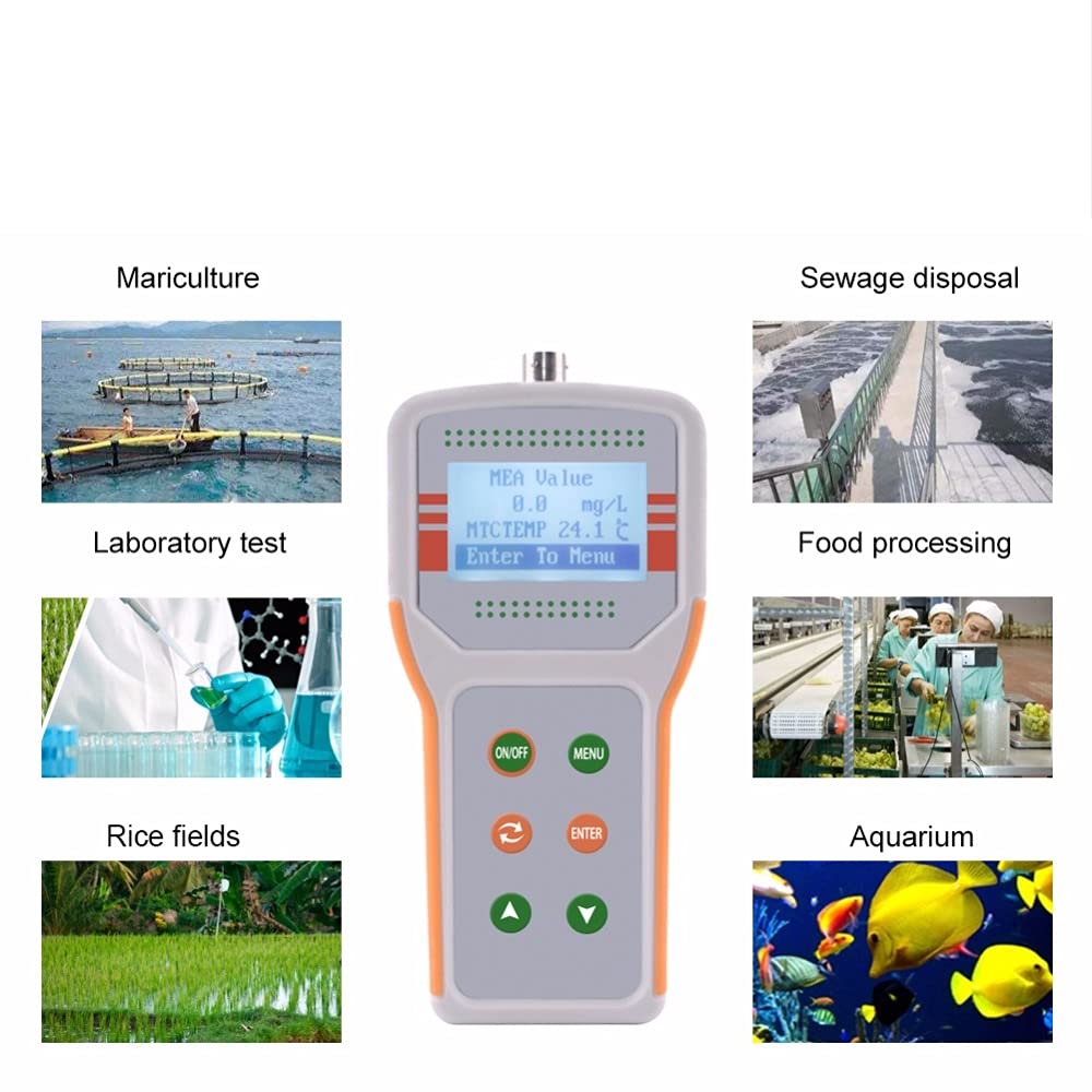 JPB-607A Digital Dissolved Oxygen Meter with ATC (0.0-20.0 mg/L) - High Accuracy Water Quality Tester for Aquariums, Pools, and Hydroponics