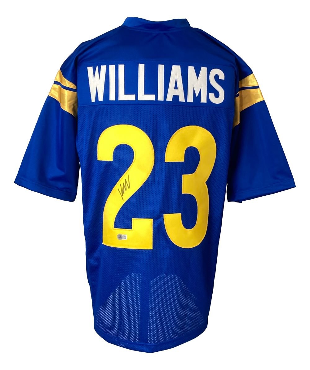 Kyren Williams Los Angeles Rams Signed Blue Football Jersey - Authentic NFL Memorabilia for Collectors & Fans - Perfect for Display, Gifting, and Game Day
