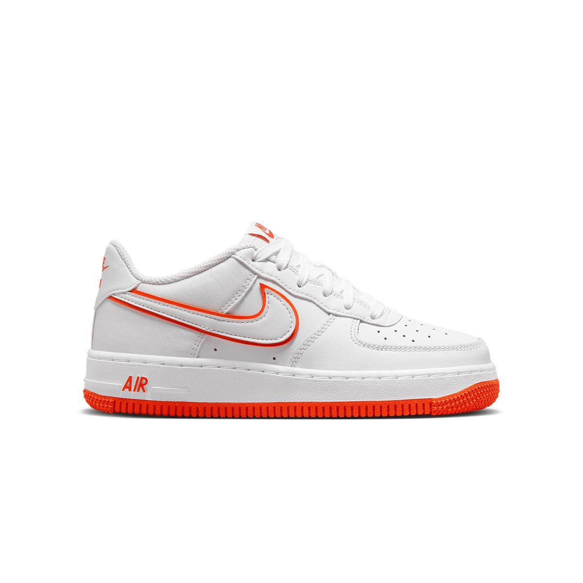 Nike Kids Air Force 1 'White Picante Red' Sneakers - Comfortable Basketball Shoes for Boys & Girls - Perfect for School, Sports & Casual Wear