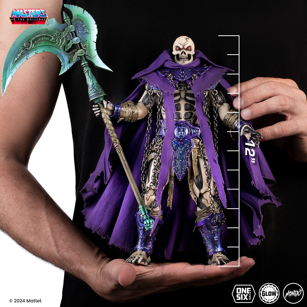 Masters of the Universe Scare Glow Deluxe 1/6 Scale Action Figure - Timed Edition Collectible for Display & Role Play | Perfect for Fans, Collectors, and Home Decor