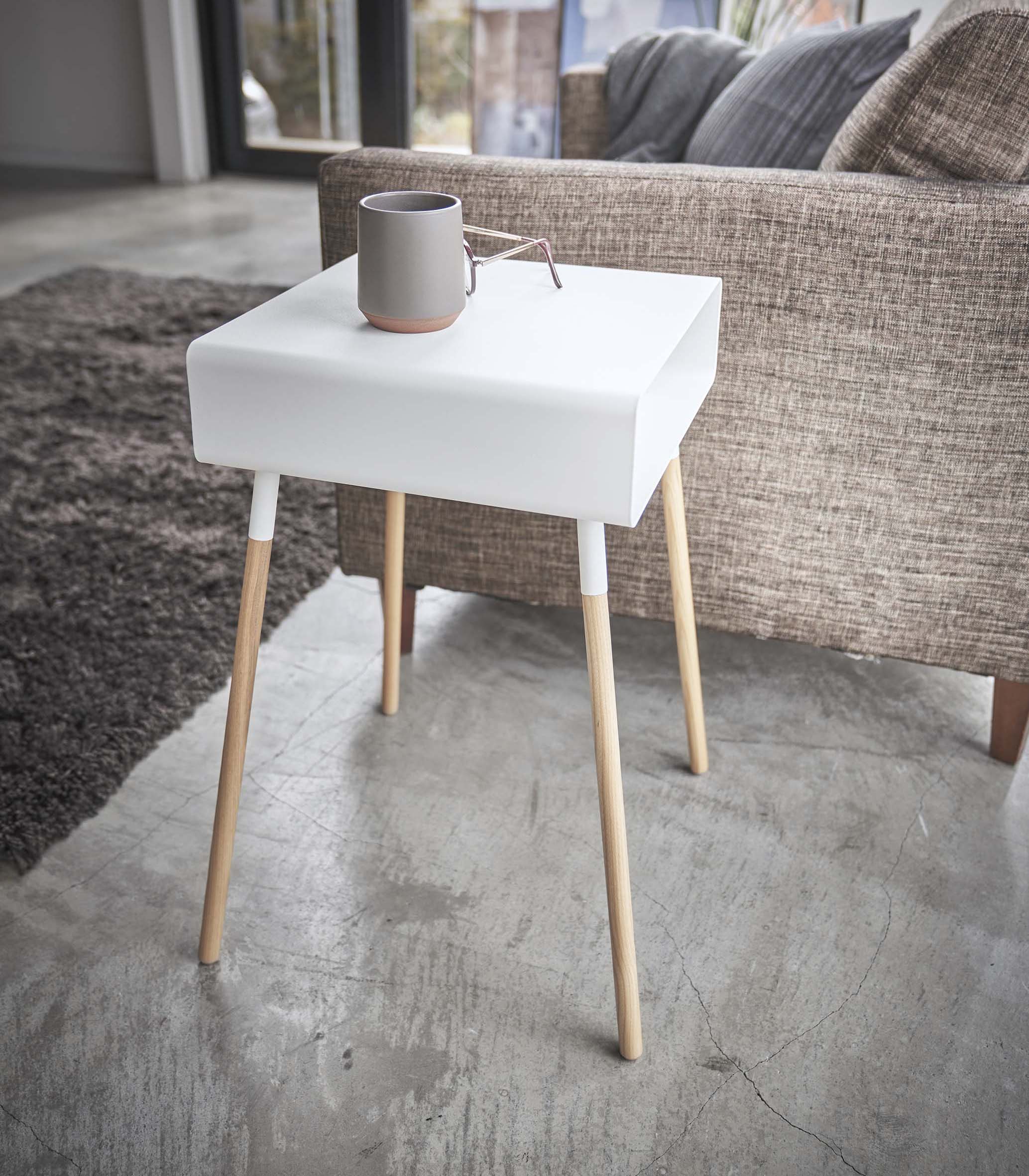 Durable Storage Table with Steel Frame & Wooden Top - 2 Size Options for Home & Office Organization