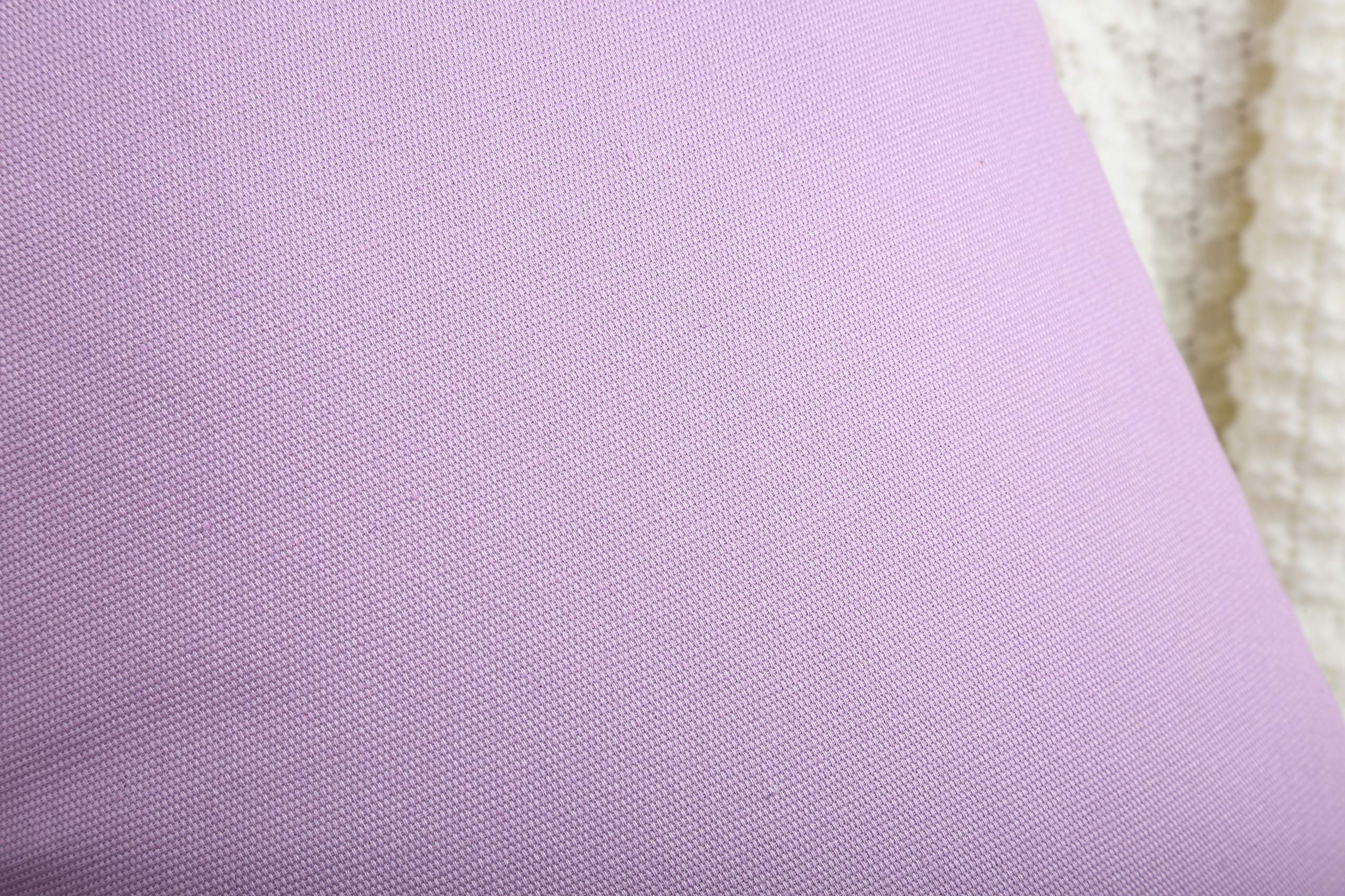 TangDepot Handmade Decorative 100% Cotton Canvas Throw Pillow Covers 14x14 Inches - Light Purple Lavender for Sofa, Bed, Couch & Home Decor