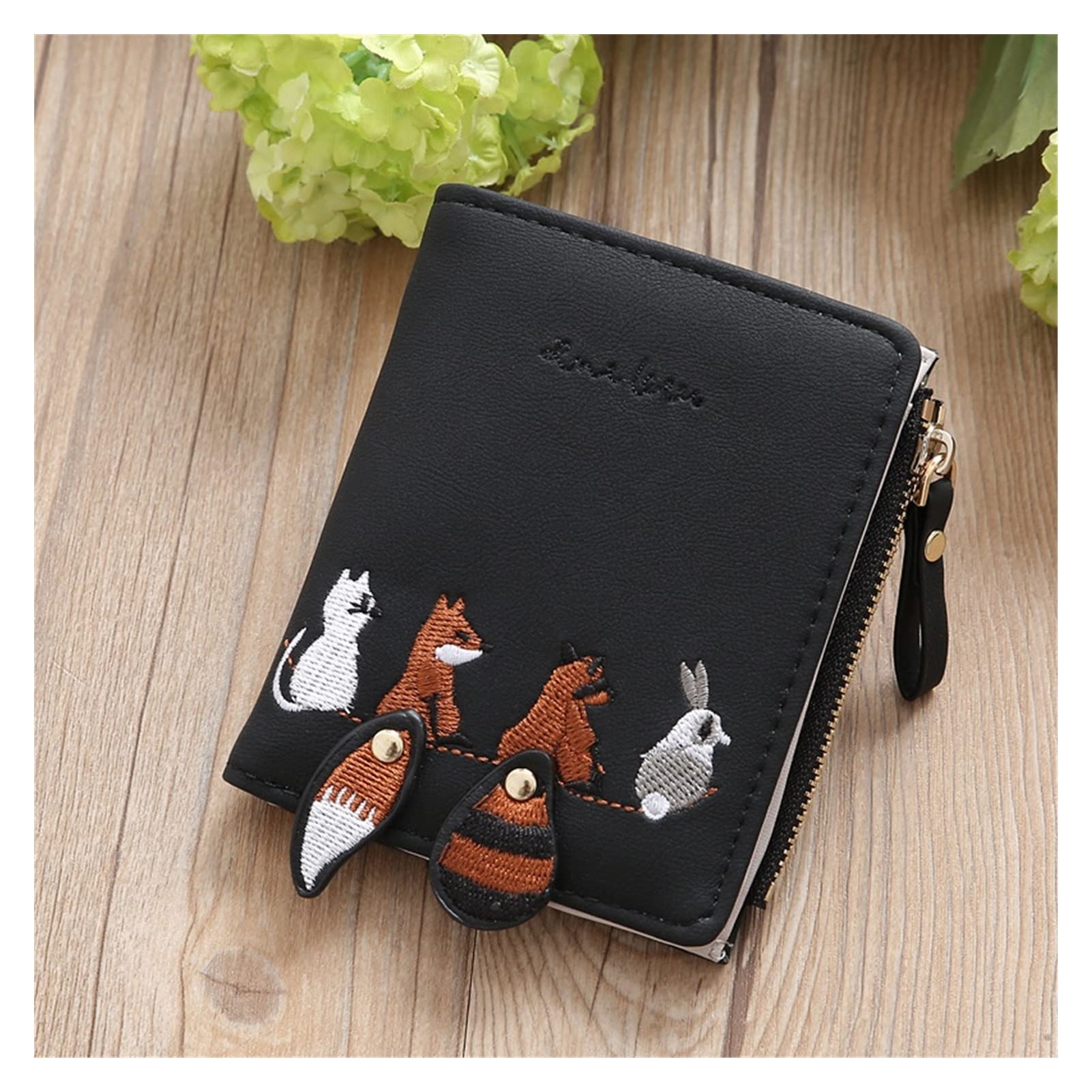 Cute Cartoon Animal Tail Small Zipper Coin Purse - Mini Wallet for Women & Girls, Credit Card Holder with Hasp, Compact Money Bag (Color B) - Perfect for Everyday Use, Travel, and Gift Giving