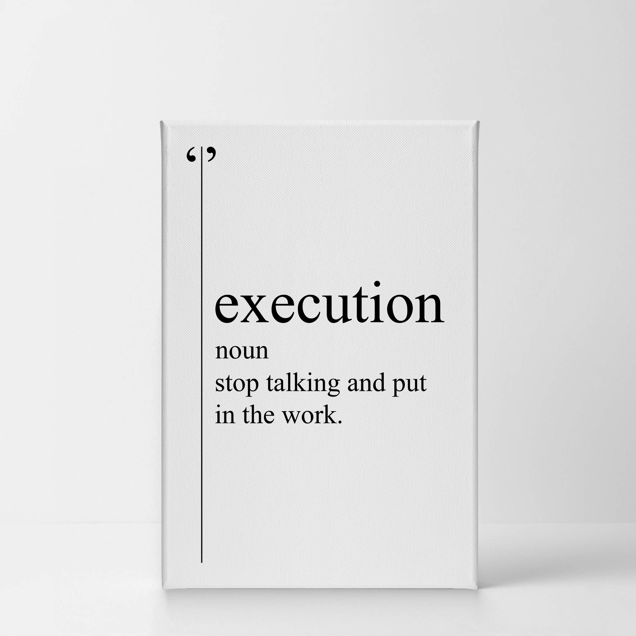 Smile Art Design Execution Definition Black and White Dictionary Art - Motivational Canvas Wall Art for Office & Home Decor - Inspirational Entrepreneur Quote Print - Modern Ready to Hang 40x30 Artwork Gift (Perfect for Offices, Living Rooms & Home Offices)