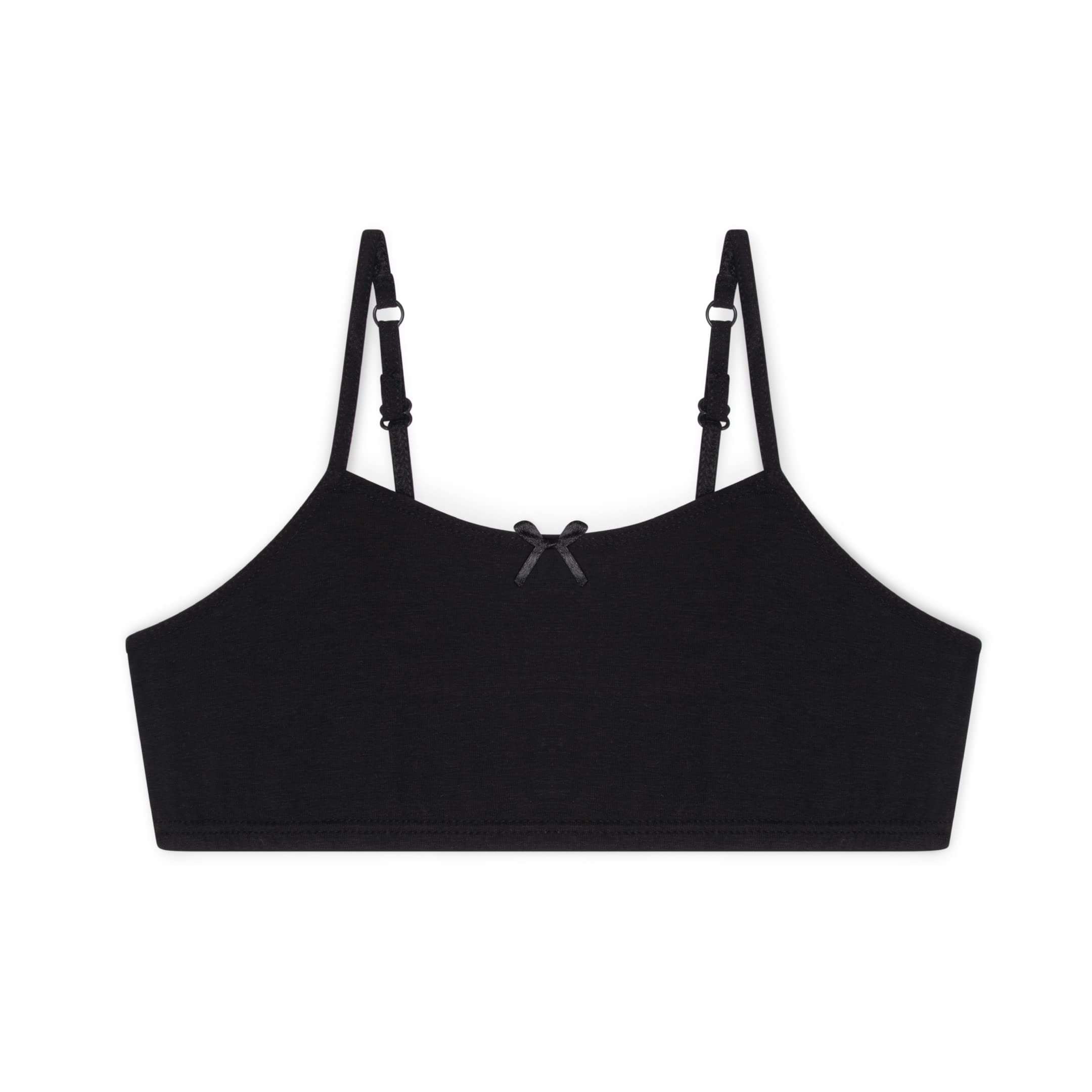 Rene Rofe 6 Pack Cotton Girls Training Bras - Soft Comfortable Crop Cami Bras for Tweens | Perfect for Sports, Dance & Everyday Wear