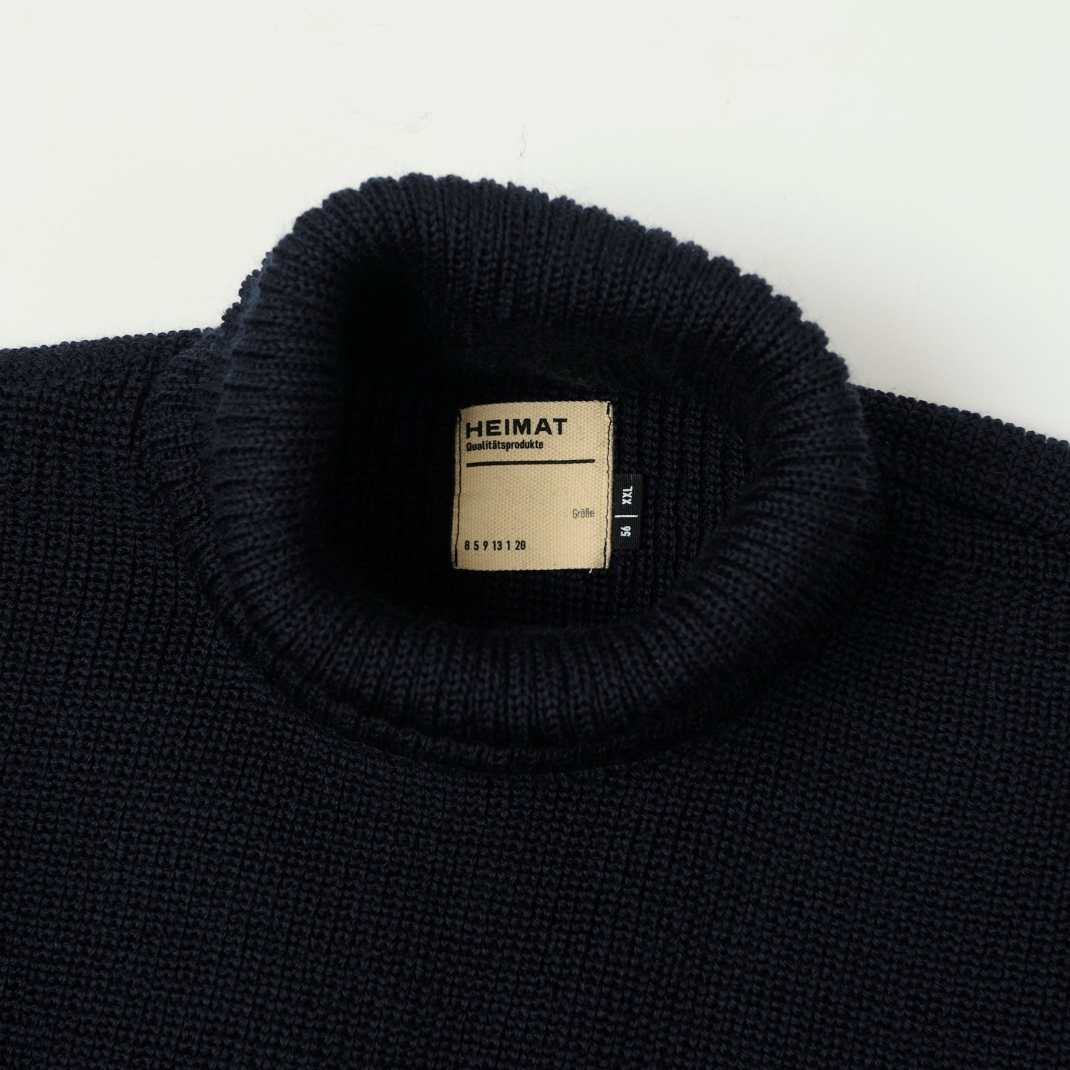 Heimat 'Rollkragen' U-Boat Style Roll Neck Sweater in Ink Black - Perfect for Winter Layering & Casual Office Wear
