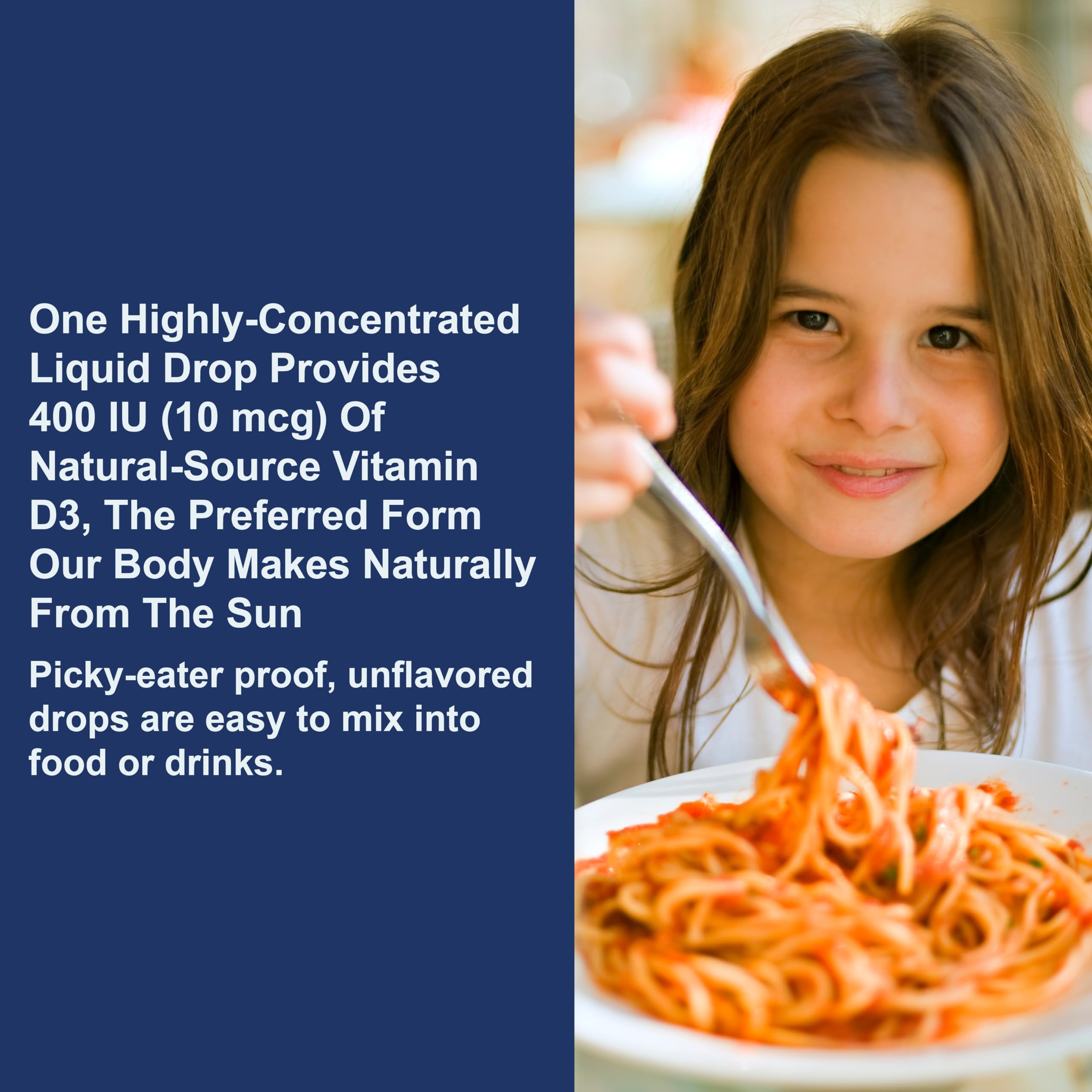 Kids Vitamin D3 Drops 10 mcg (400 IU) - 0.35 fl oz (10.3 ml) - Supports Immune System & Bone Health - Expires 1/2027 - Perfect for Infants & Toddlers Daily Nutrition