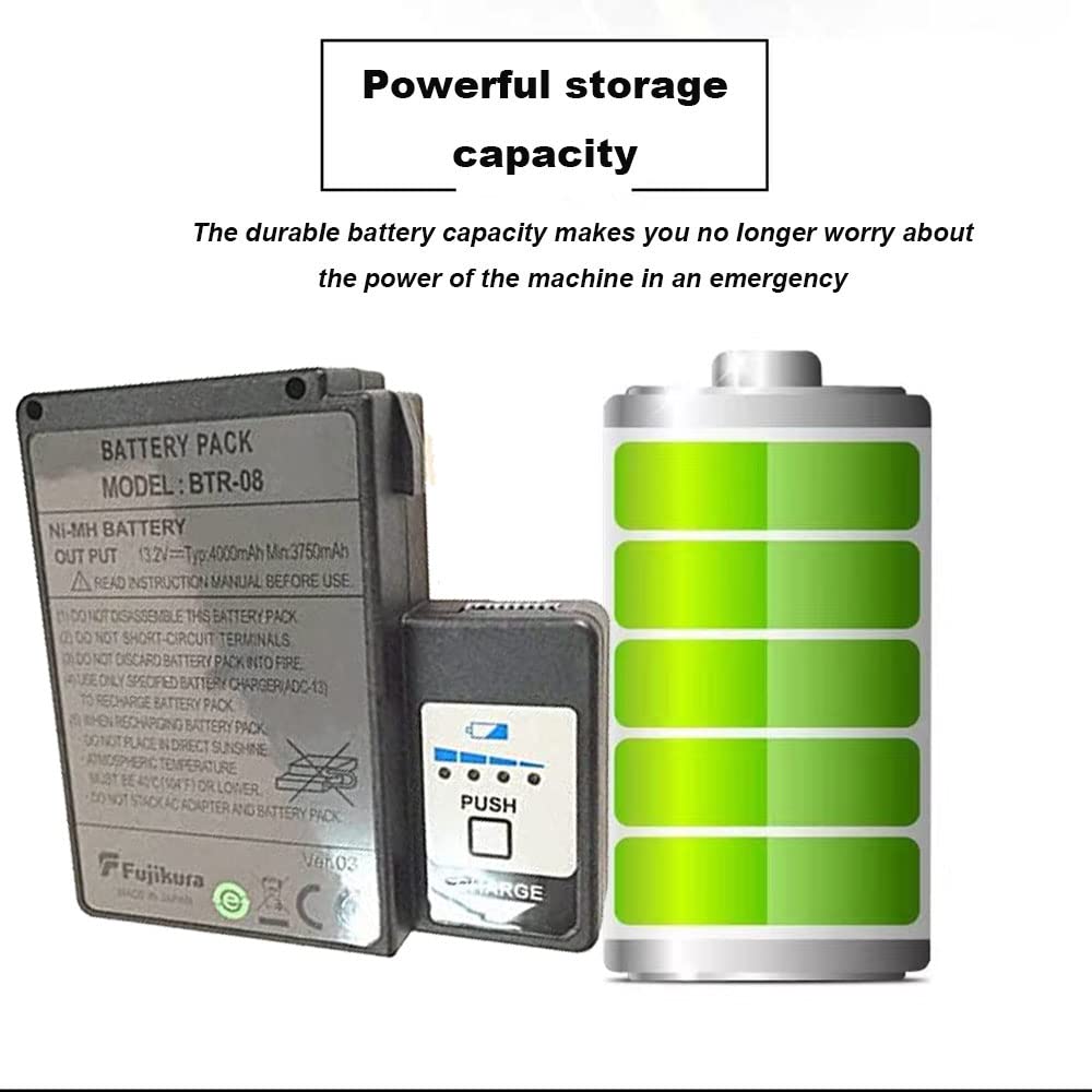 BTR-08 7800mAh 13.2V Rechargeable Battery Pack with Charger for Fujikura FS-60S & FSM-60R - Long Lasting Power Supply for Fiber Optic Fusion Splicers | Perfect for Field Work & Emergency Repairs