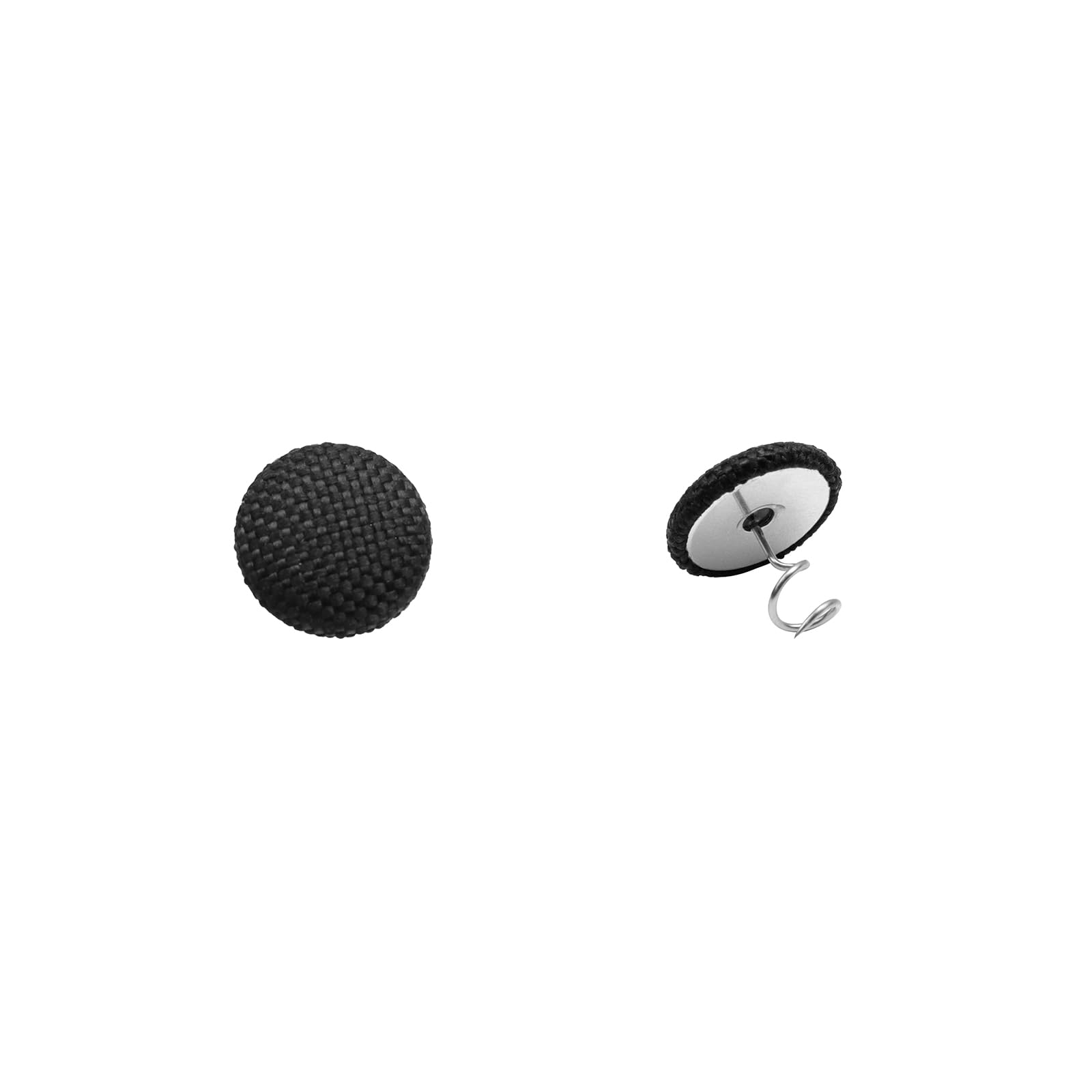 30pcs Black Linen Head Button Twist Pins - 17mm Upholstery Pins for Securing Bed Skirts, Sofa Armrest Slipcovers & Dust Ruffles - Durable Fabric Fixing Hardware for Home Decor & Furniture Protection