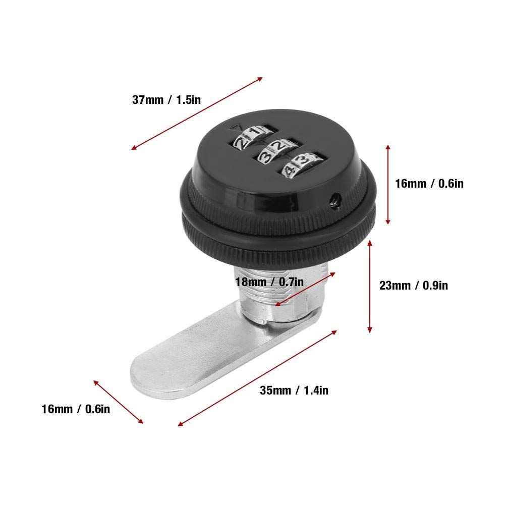 Combination Cam Lock - Keyless Mechanical Password Cabinet Lock for Drawers, Mailbox, Deposit Box & Security Boxes | Secure Storage for Home, Office & Commercial Use