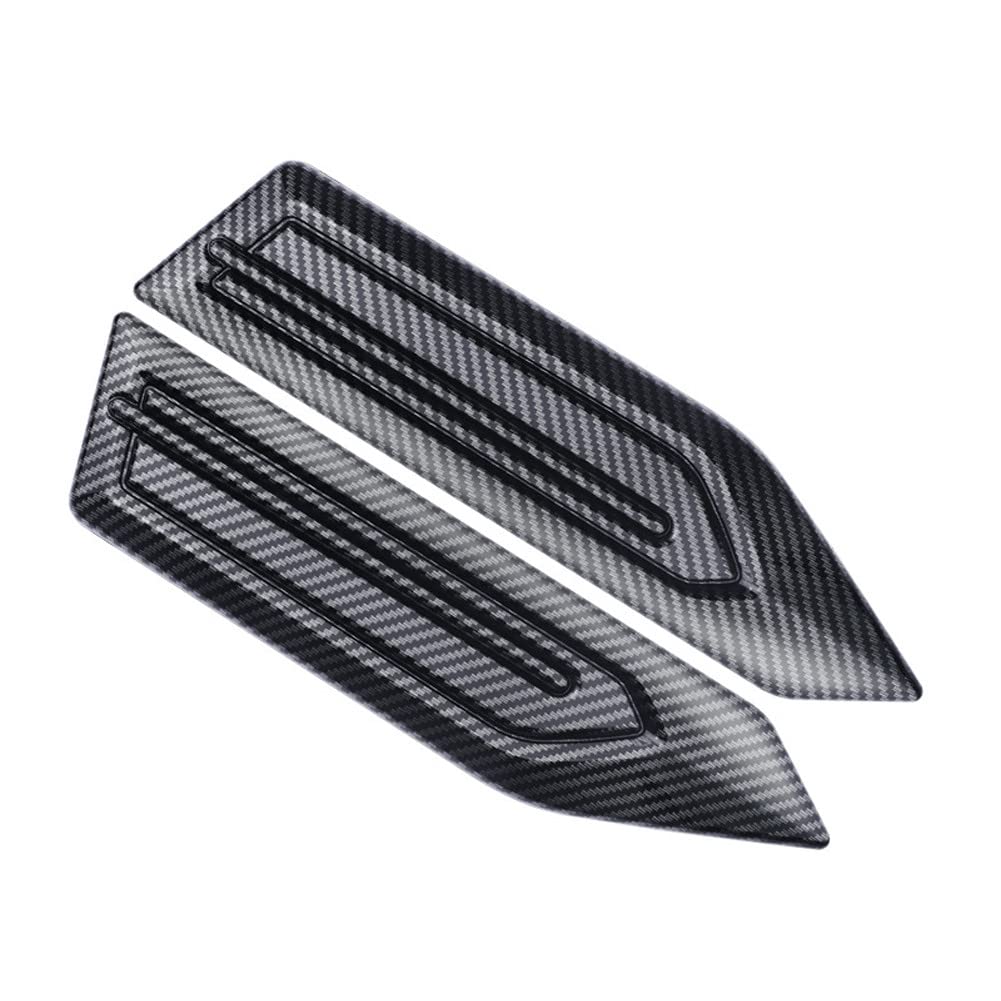 2pcs Car Hood Vent Scoop Kit - Zcargel Universal Side Air Vent Trim Decals for Cars, Shark Gills Styling Stickers - Enhances Vehicle Aerodynamics & Sporty Look (Fits Most Sedans, SUVs, Trucks) - Perfect for Car Shows, Racing Events & Custom Vehicle Styling