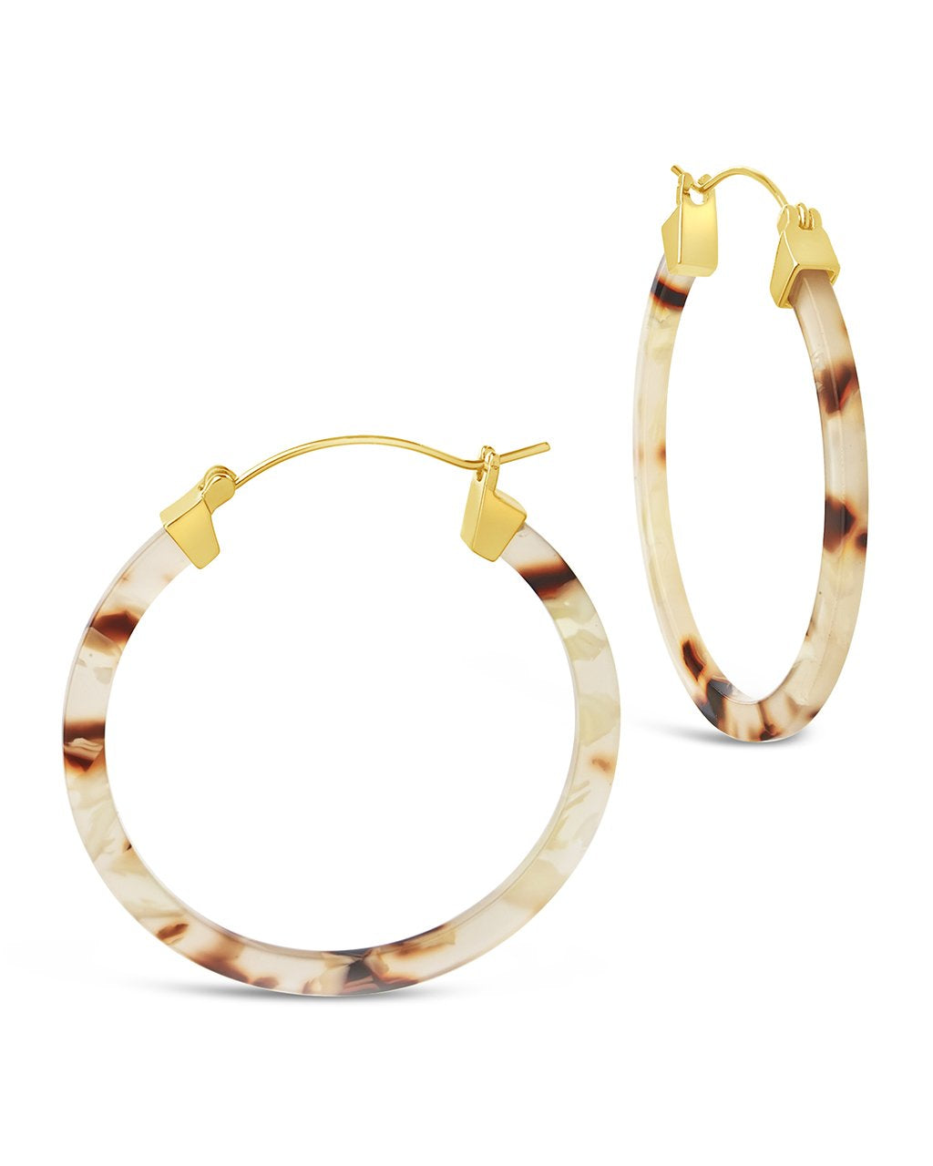 50mm Resin Hoop Earrings for Women - Lightweight Dangle Statement Jewelry - Perfect for Parties, Weddings & Everyday Wear
