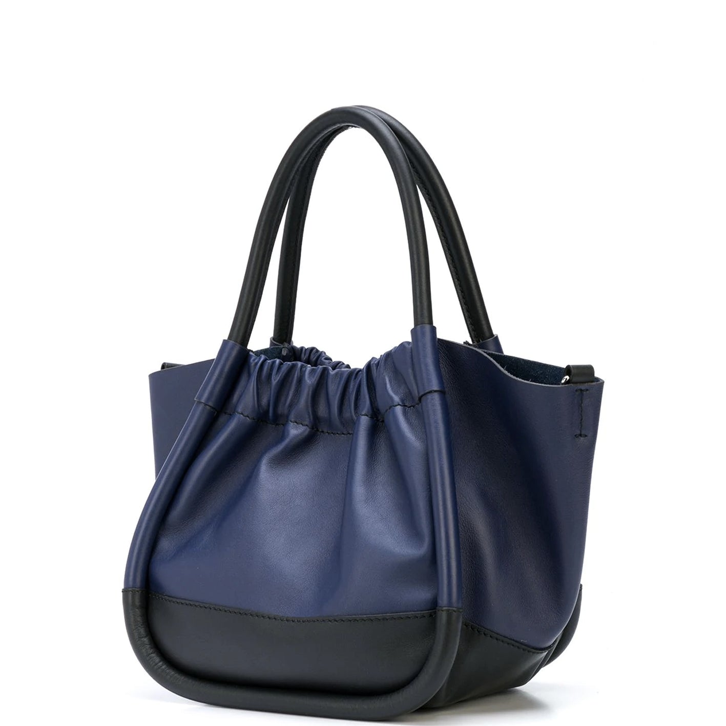 PS Ruched Tote Small Handbag - Stylish Black & Blue Crossbody Purse for Women | Perfect for Work, Travel & Everyday Use