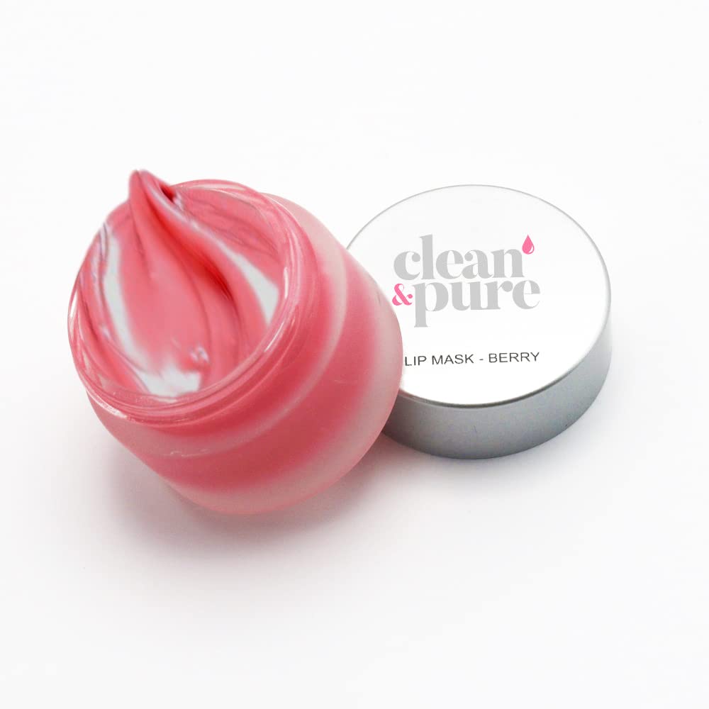 Berry Lip Sleeping Mask - Overnight Hydrating & Plumping Lip Treatment with Collagen Boost - Restore & Moisturize Dry, Chapped Lips - Perfect for Nighttime Lip Care & Winter Lip Protection