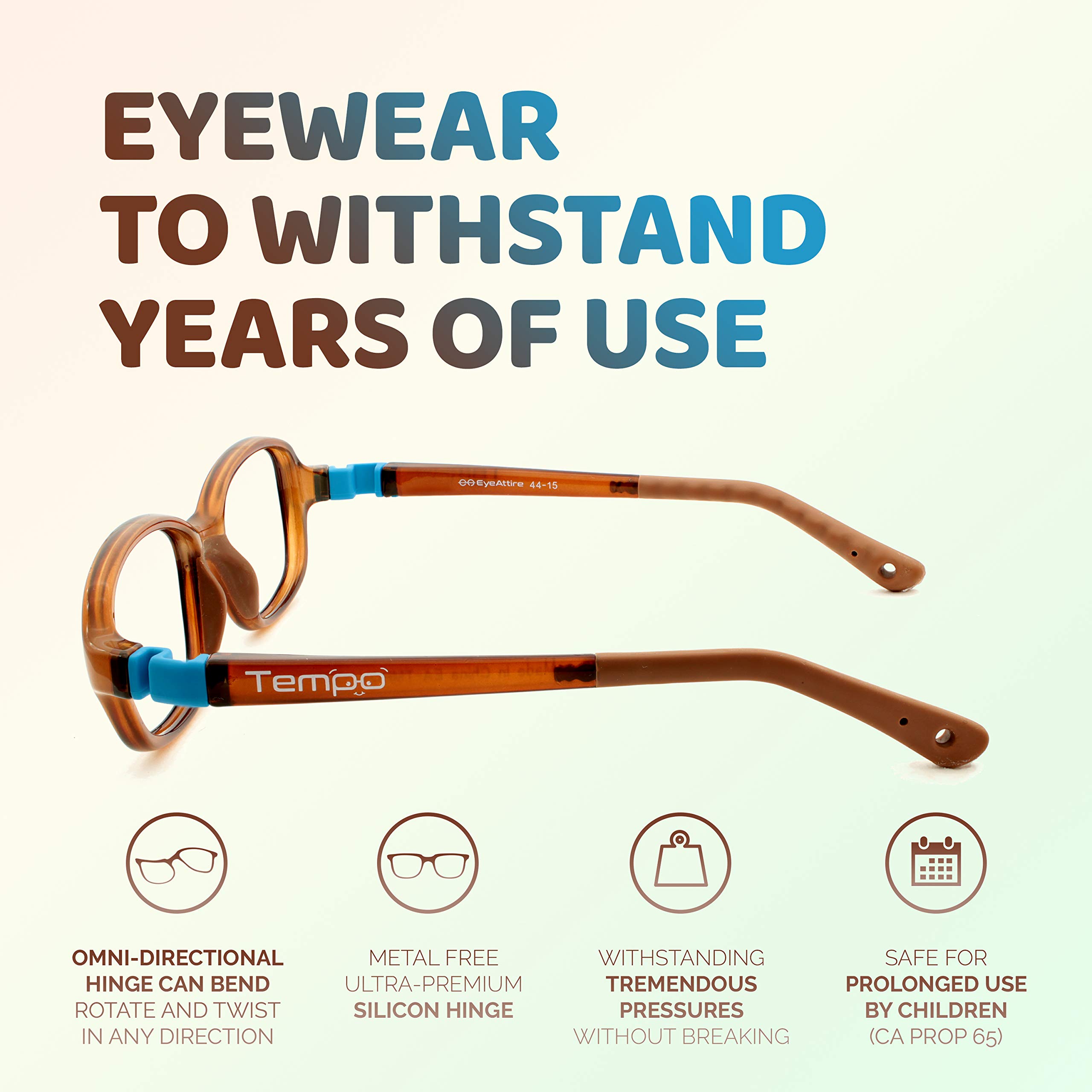 Unbreakable Kids Glasses - Flexible & Durable Children's Eyewear for Active Lifestyles - Perfect for School, Sports, and Outdoor Play - Model 3006
