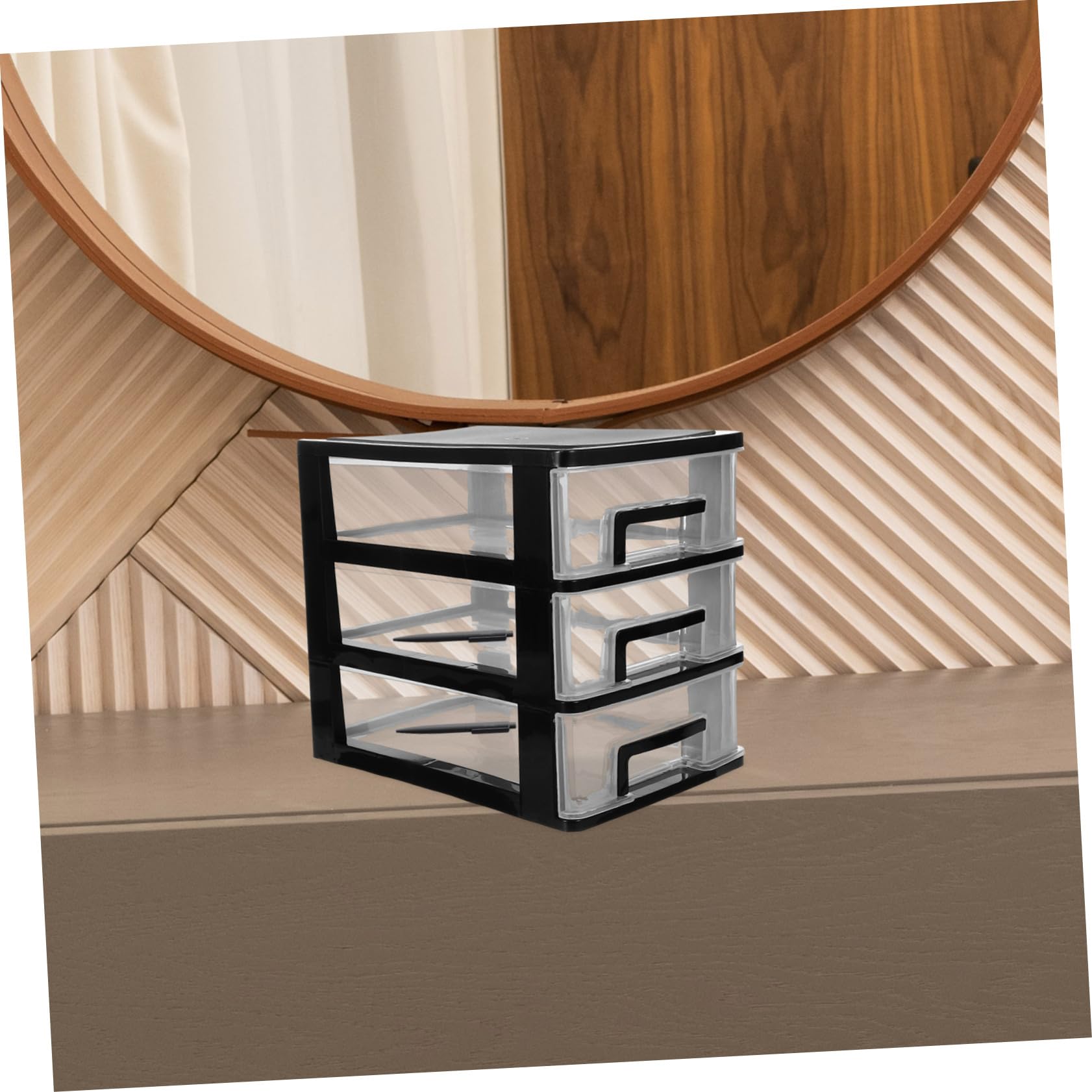 3-Tier Plastic Storage Cabinet with Drawers - Space-Saving Closet Organizer for Bedroom, Bathroom & Office - Portable Multifunctional Storage Furniture for Clothes, Toys & Home Organization