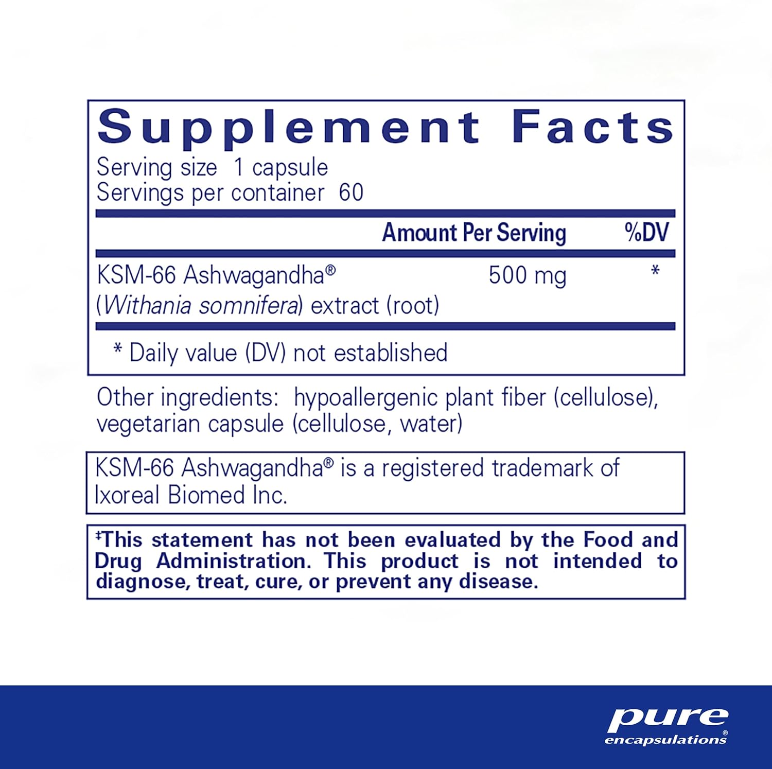 Pure Encapsulations Ashwagandha Supplement - 120 Capsules for Stress Relief & Immune Support | Organic KSM-66 Root Extract | Vegan, Non-GMO | Perfect for Daily Wellness & Workout Recovery