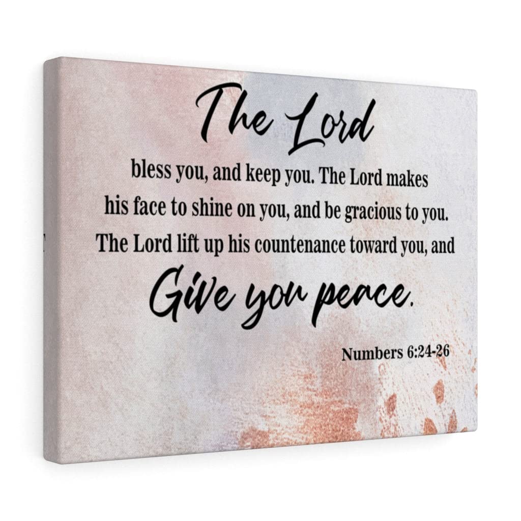 Numbers 6:24-26 Bible Verse Wall Art - Christian Scripture Print for Home Decor - Ready to Hang Inspirational Gift for Bedroom, Living Room & Office