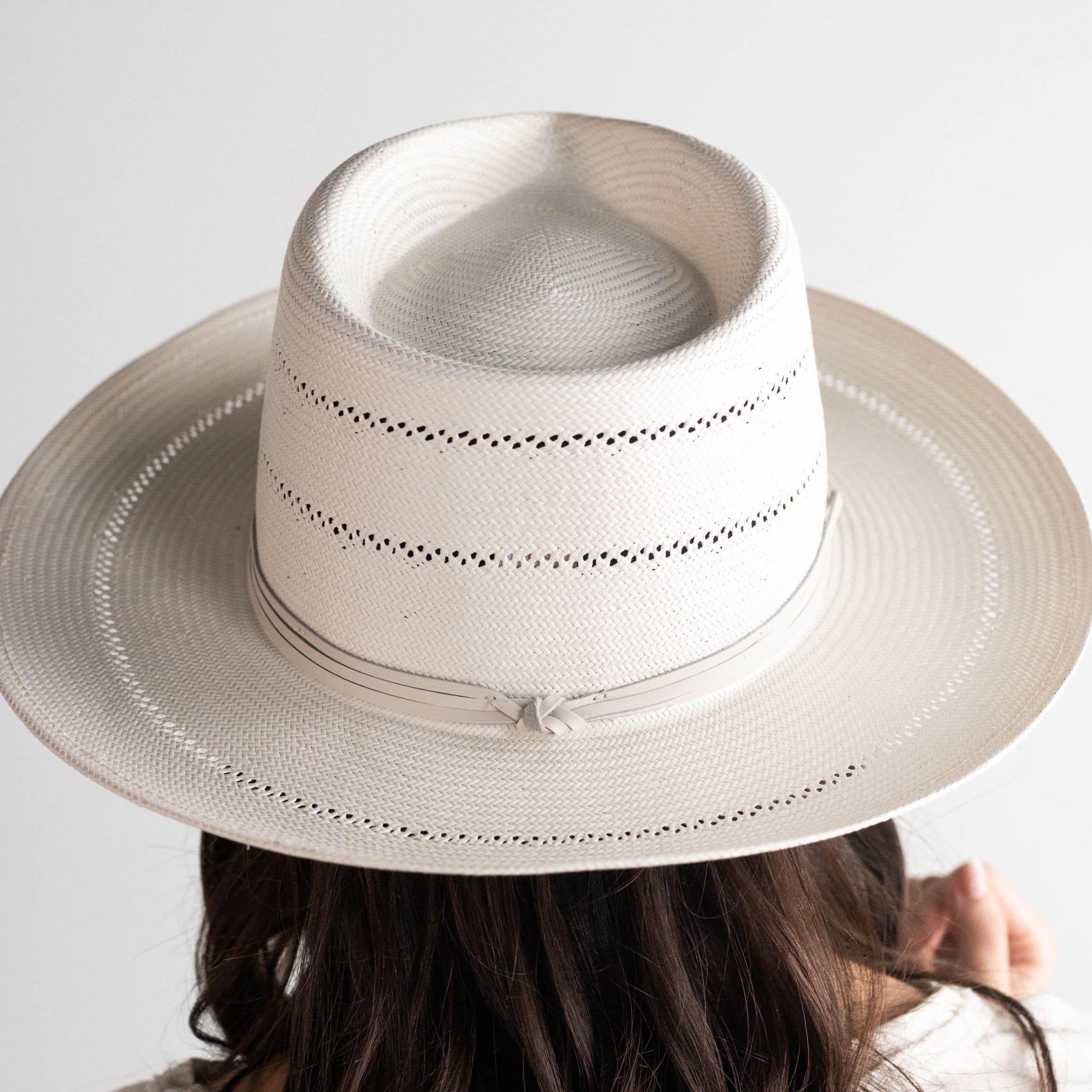 Arlo Rancher Fedora Straw Hat for Men - Western Cowboy Hat with Wide Brim - Sun Protection Summer Hat for Outdoor, Rodeo, and Country Music Festivals