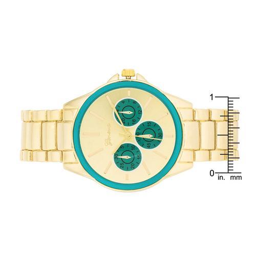 Chrono Gold Stainless Steel Men's Watch - Luxury Analog Quartz Wristwatch for Business, Casual & Formal Occasions