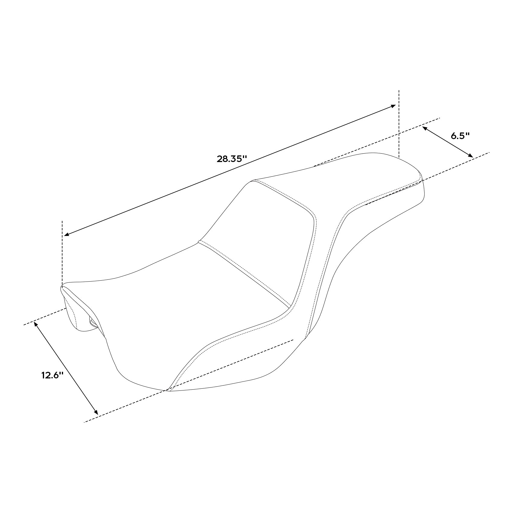 Harley Dyna Wide Glide Low Rider Street Bob Fat Bob FXDF Super Glide Custom FXDC Motorcycle Seat - Driver & Passenger Comfort Seat with Red Stitching (Fits 0617 Switchback Models) - Perfect for Long Rides and Custom Bike Upgrades