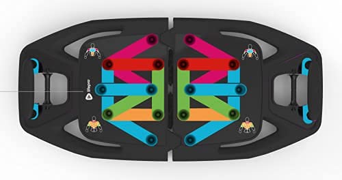 Portable Home Gym System with Push Up Board & 4 Resistance Bands - Full Body Workout Equipment for Men & Women - Perfect for Home Fitness, Travel & Small Space Training