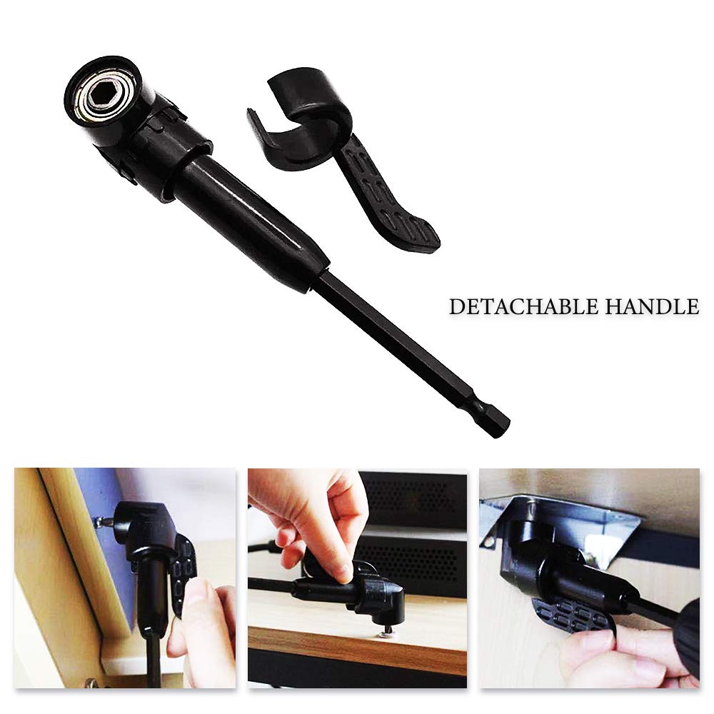 Flexible Drill Bit Extension + 105° Right Angle Drill Attachment - 14