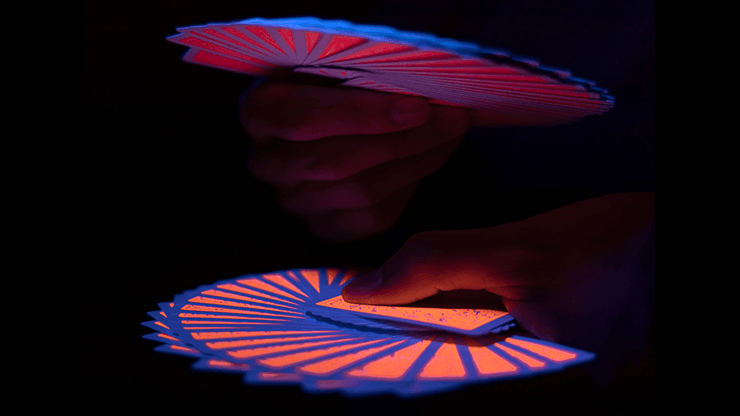 Glow in the Dark Playing Cards - Pumpkin Halloween Edition | UV Reactive Card Deck for Magic Tricks, Poker Night & Party Games | Perfect for Spooky Events, Nighttime Play & Collectors