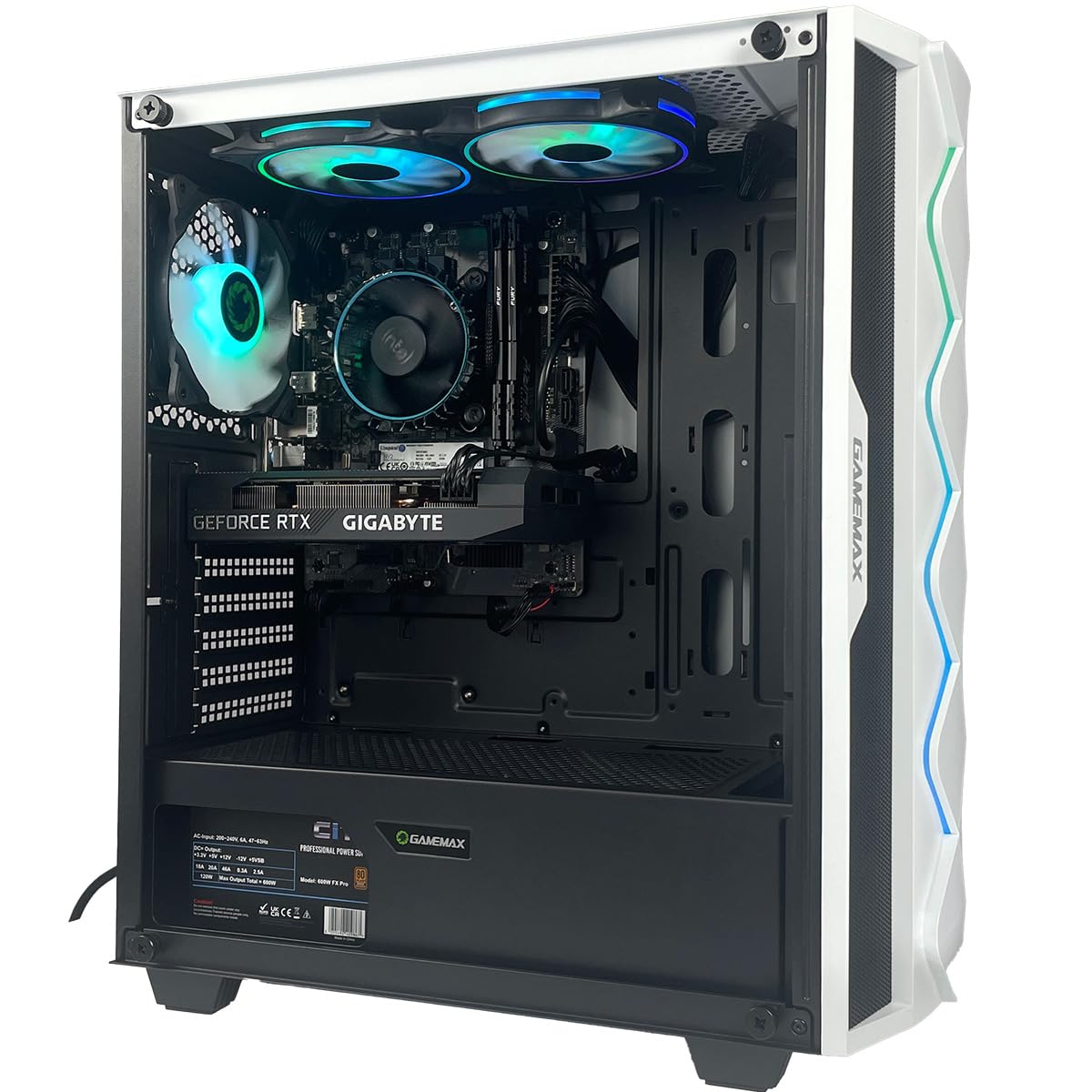 Ginger6 G6 Gaming Desktop PC - AMD Ryzen 7 5800X, NVIDIA RTX 4070 Ti SUPER 16GB, 1TB SSD + 2TB HDD, 32GB DDR4 RAM, WiFi 6, Windows 11 | High-Performance Gaming & Streaming PC for 4K Gaming, VR, and Content Creation