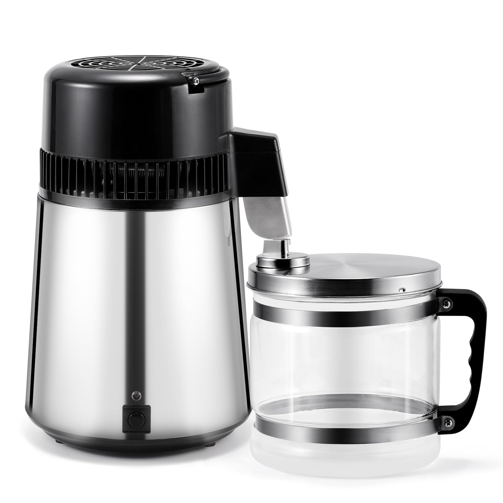 Annhua 4L 750W Stainless Steel Water Distiller with Glass Container - Pure Distilled Water Maker for Home, Lab, Office & Dental Clinic | Perfect for Drinking, Humidifiers, Medical Use & Baby Formula