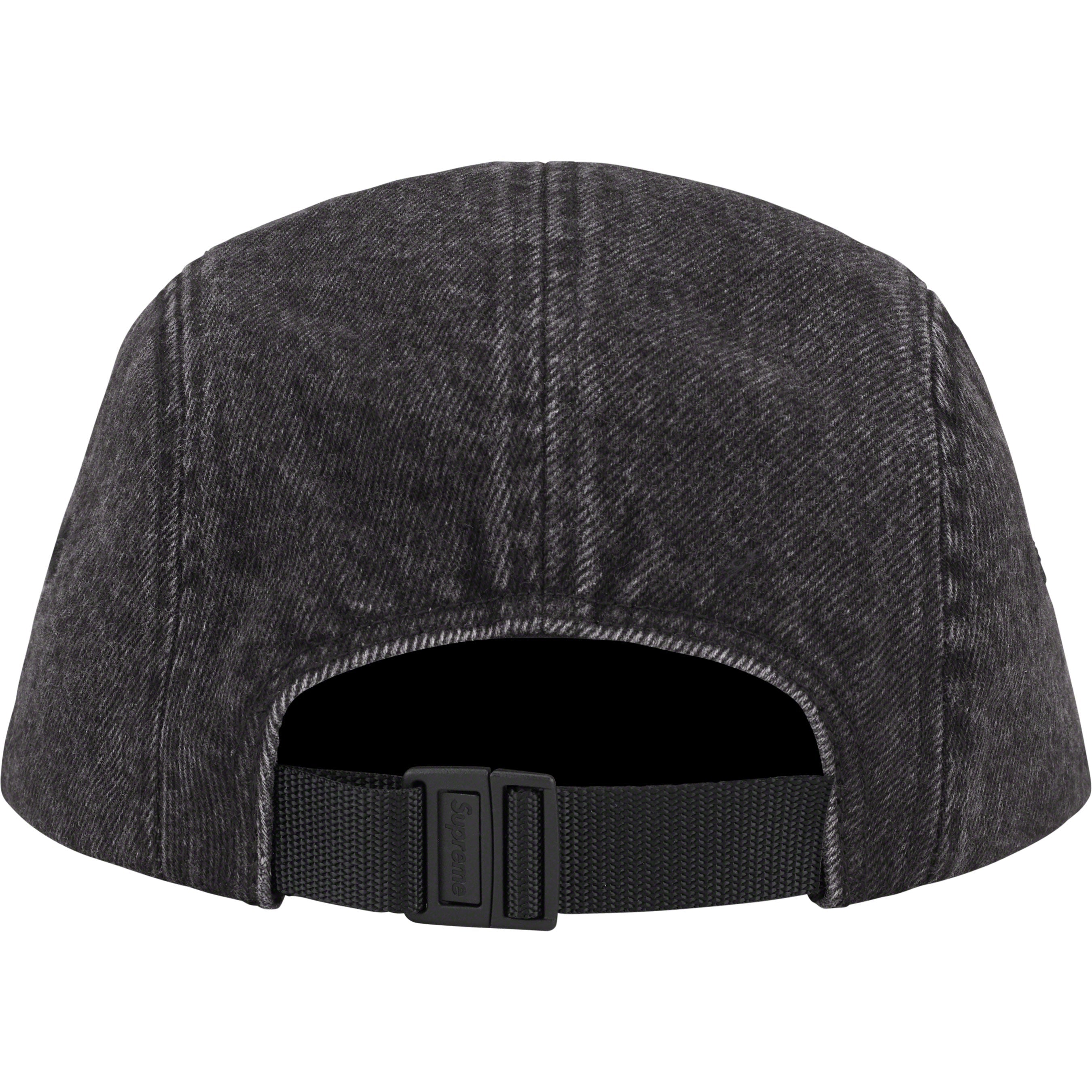 Supreme Denim Camp Cap - Black Adjustable Dad Hat for Men & Women - Streetwear Fashion Accessory for Hip-Hop, Skateboarding & Outdoor Activities