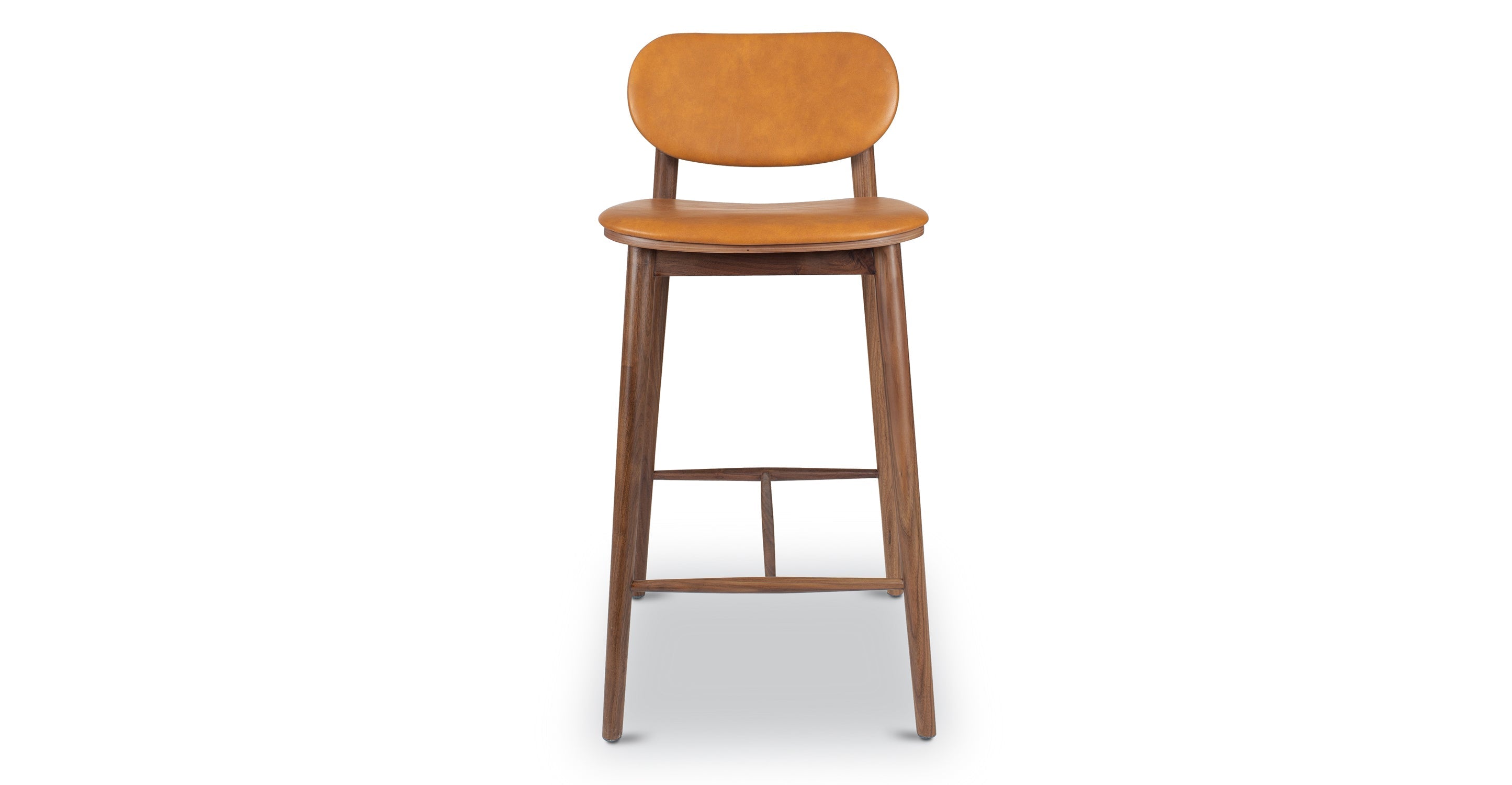 Bonato Leather Counter Stool - Modern Bar Stool with Cushioned Seat, Adjustable Height for Kitchen Island, Breakfast Bar & Home Decor