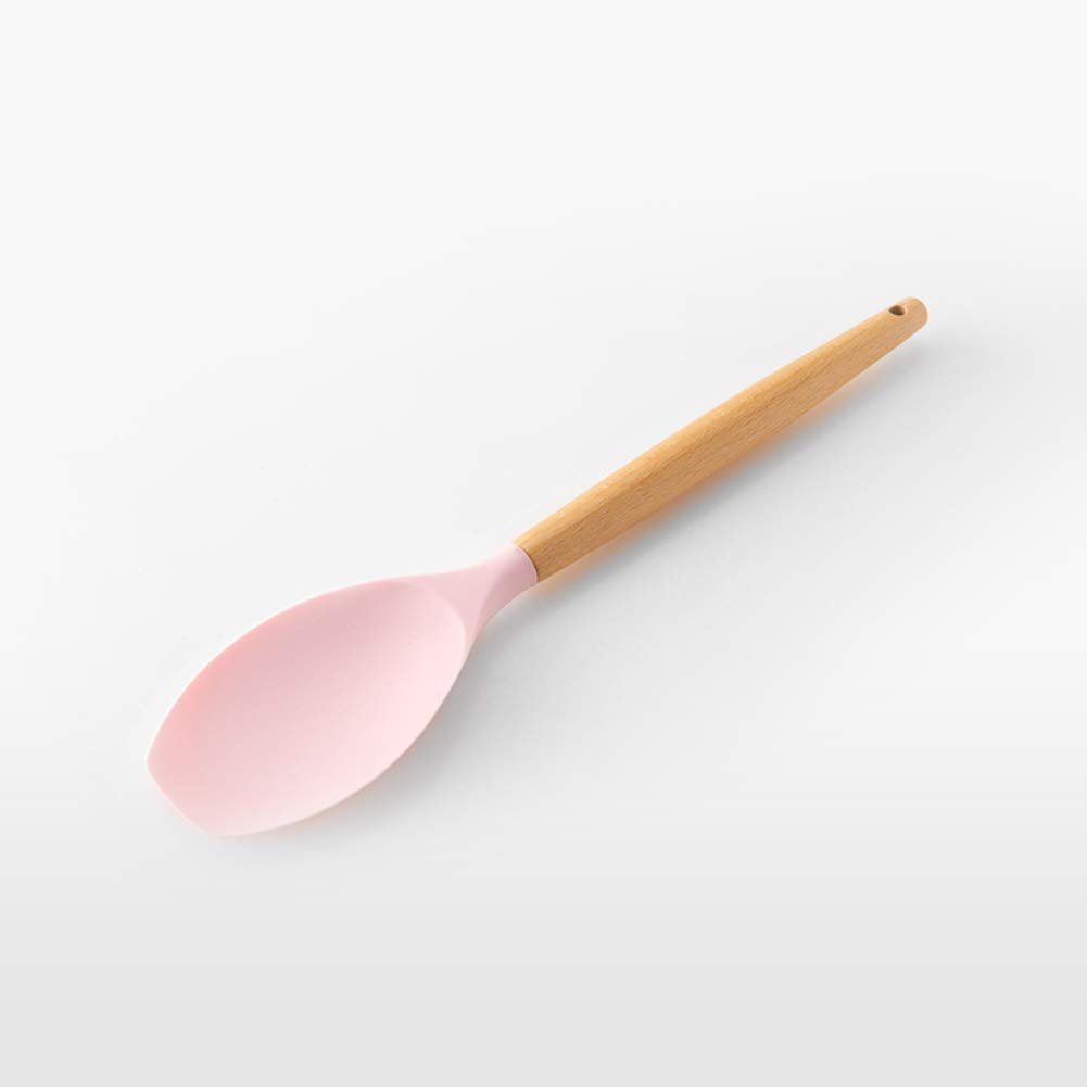 12-Piece Silicone Kitchen Utensil Set with Bamboo Wooden Handles - Non-Slip Cooking Tools in Red - Perfect for Baking, Frying, and Everyday Meal Prep