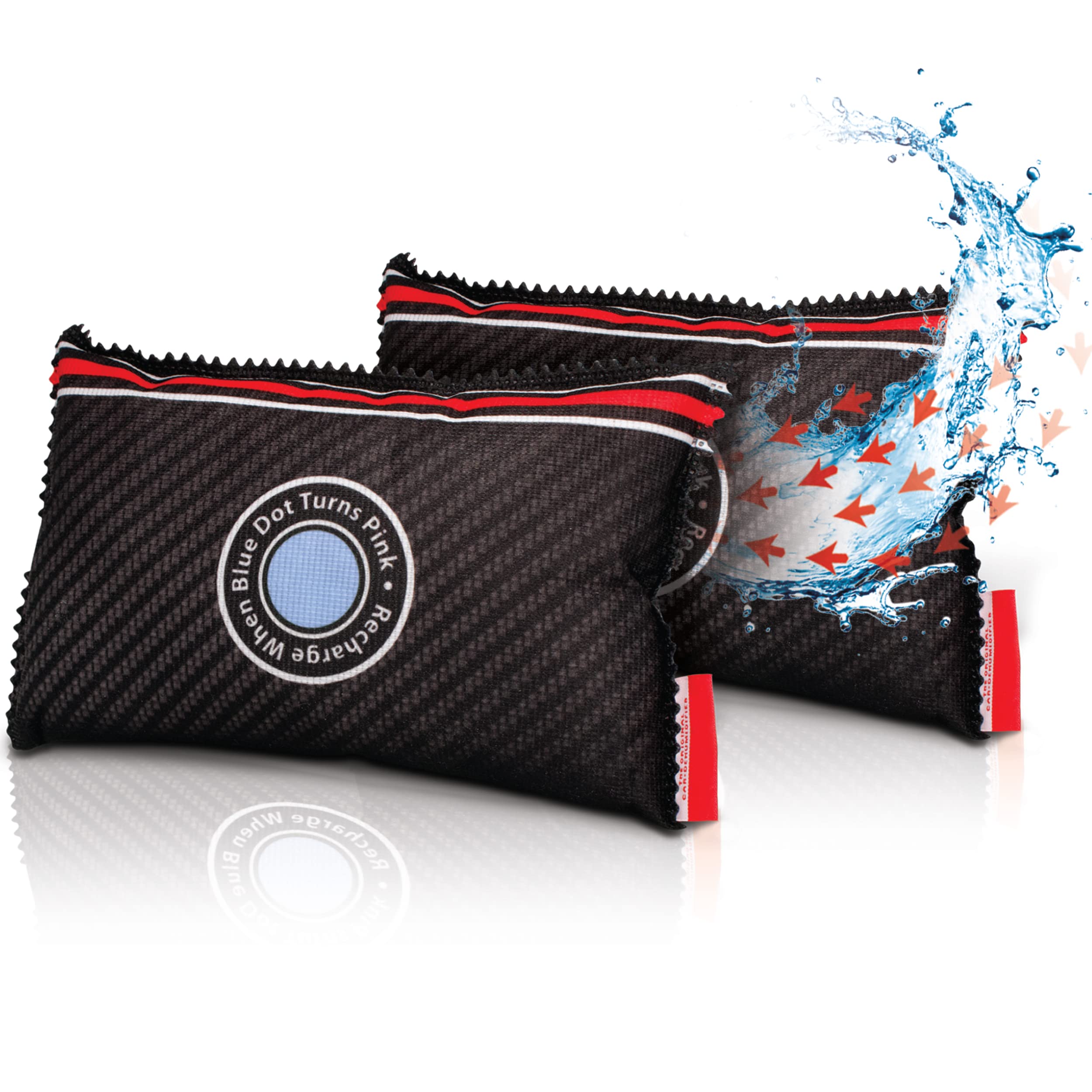 Car Dehumidifier Bag 2-Pack - Moisture Absorbing for Windshield & Interior | Leakproof Reusable Dehumidifier | Dashboard & Car Condensation Remover | Perfect for Winter Foggy Windows & Musty Vehicle Odor Prevention