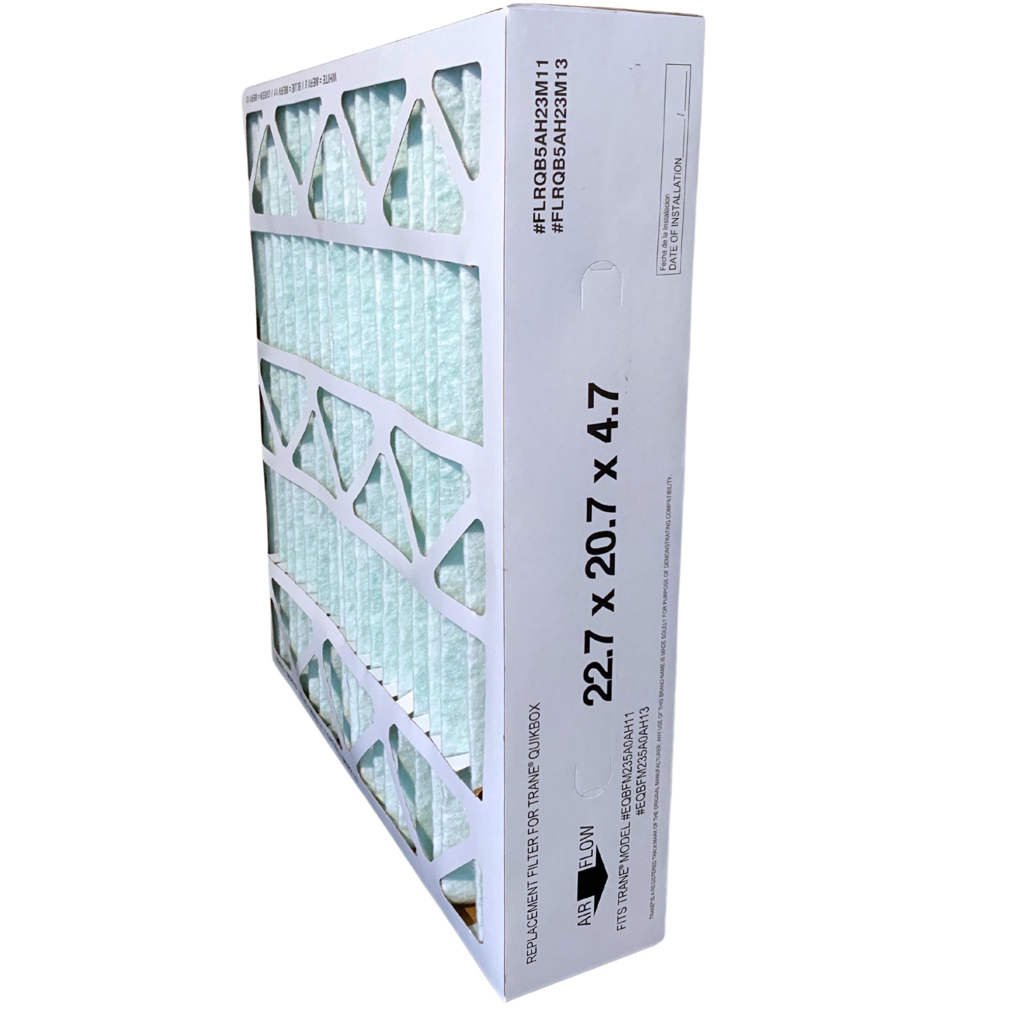 Trane FLRQB5AH23M11 Replacement Air Filter 22.7x20.7x4.7 MERV 13 - 2 Pack for Improved Indoor Air Quality in Homes & Offices
