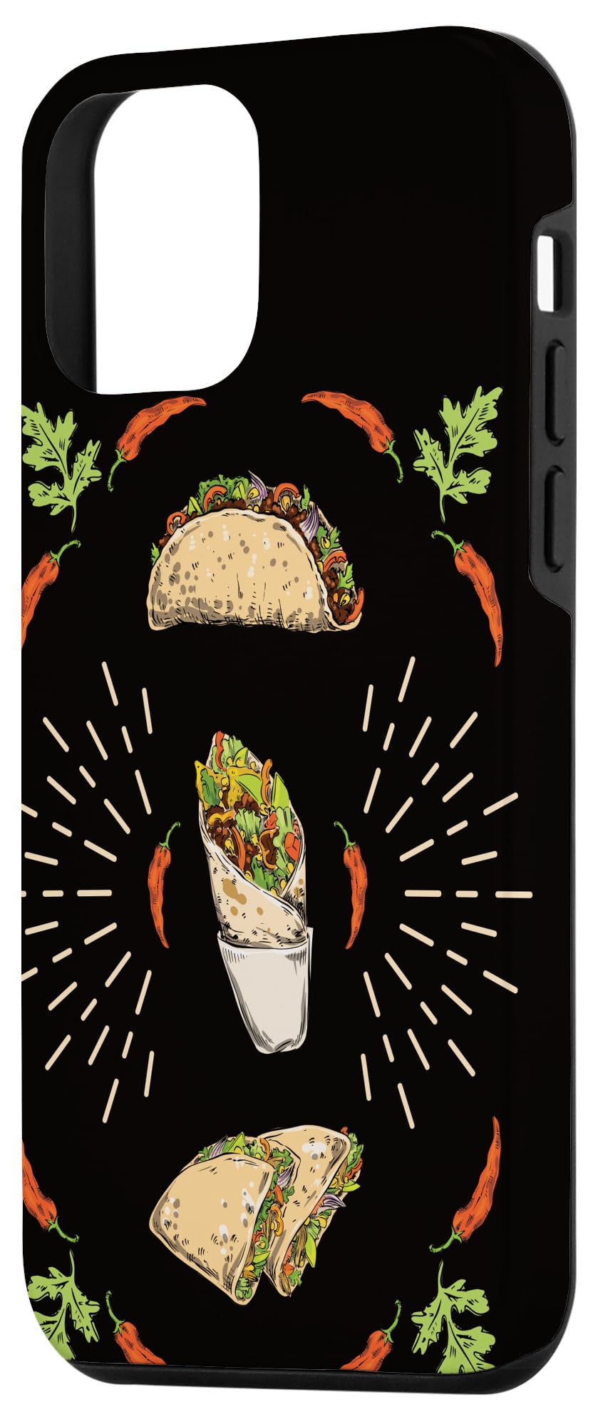 iPhone 12 Mini Case - Mexican Food & Cinco De Mayo Themed Protective Phone Cover - Perfect for Cinco De Mayo Celebrations, Mexican Culture Enthusiasts & Unique Gift Giving