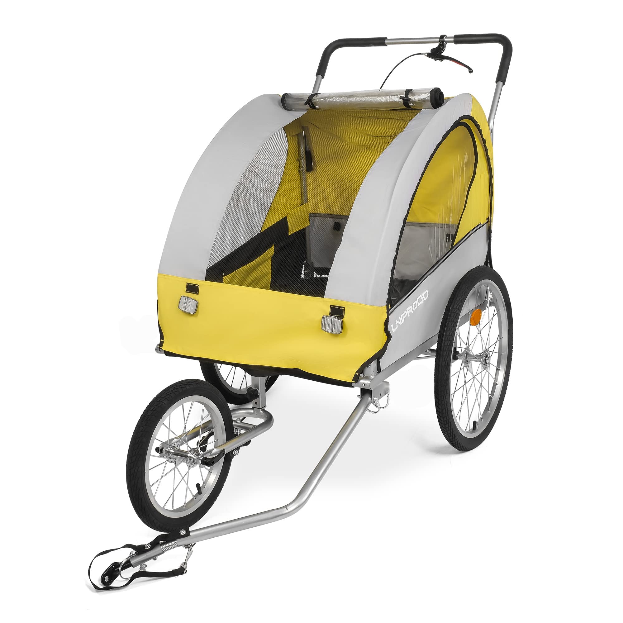 LUCKYERMORE 2 in 1 Dog Bike Trailer & Pet Stroller - Large Bicycle Cart & Jogger Wagon with Mesh Skylight - Cargo Carrier for Travel & Outdoor Adventures - Perfect for Cycling, Jogging, and Road Trips with Your Pet