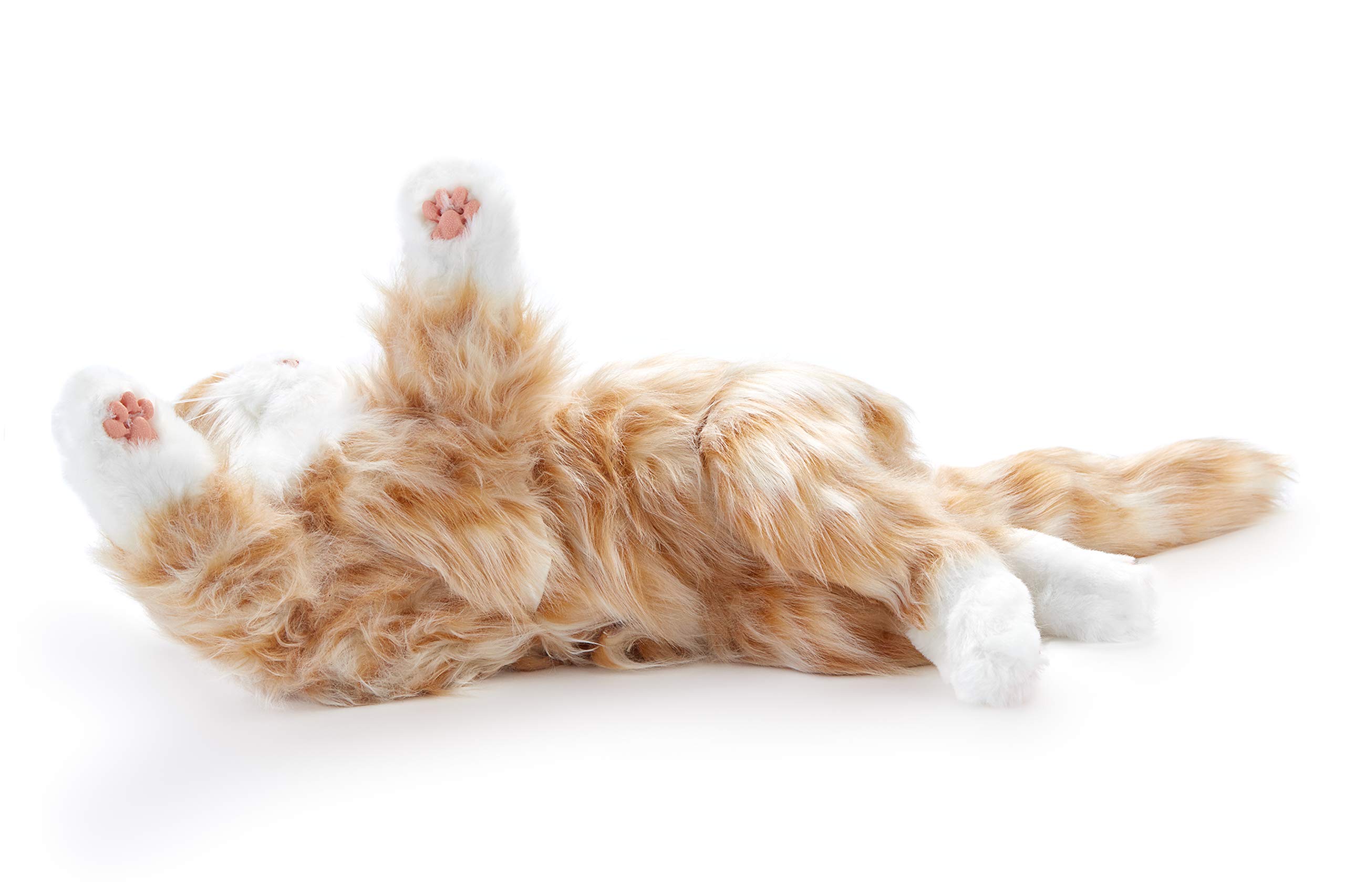 JOY FOR ALL Companion Pet for Seniors - Realistic Animatronic Therapy Cat with Soft Fur & Purring Sounds - Alzheimer's & Dementia Comfort Toy - Orange Tabby - Perfect for Elderly Care, Loneliness Relief & Emotional Support