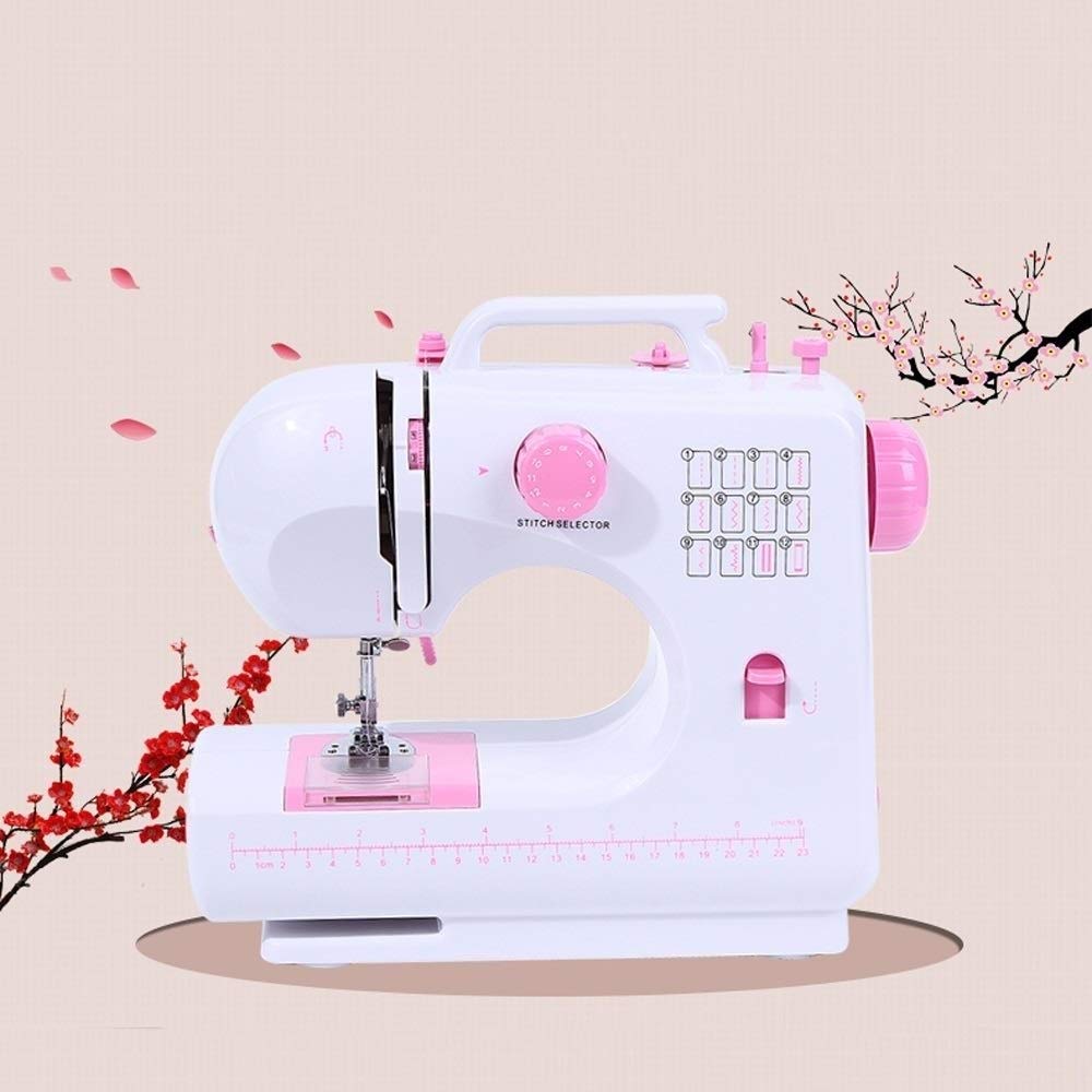 Mini Sewing Machine for Beginners - Portable Handheld Sewing Machine with Light, Extension Table & Adjustable Double Speed - Perfect for DIY Crafts, Clothes Mending, Quilting and Home Use