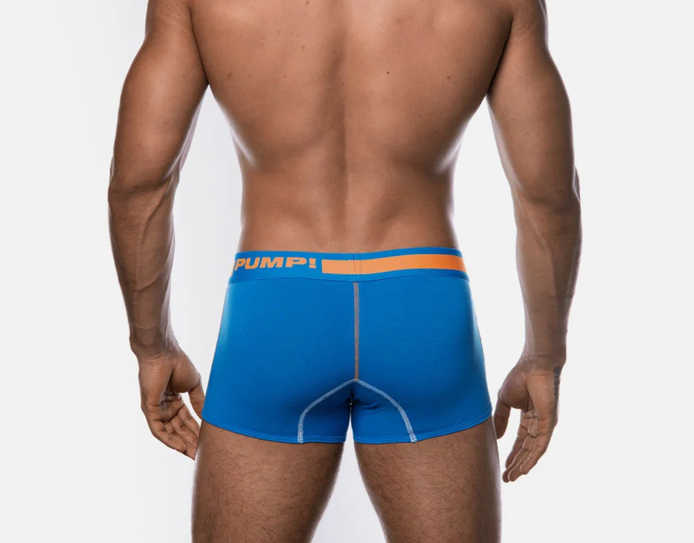 PUMP! Cruise Jogger Men's Athletic Boxer Briefs - Breathable Mesh Underwear with Comfort Fit, Blue - Perfect for Running, Gym Workouts & Everyday Wear