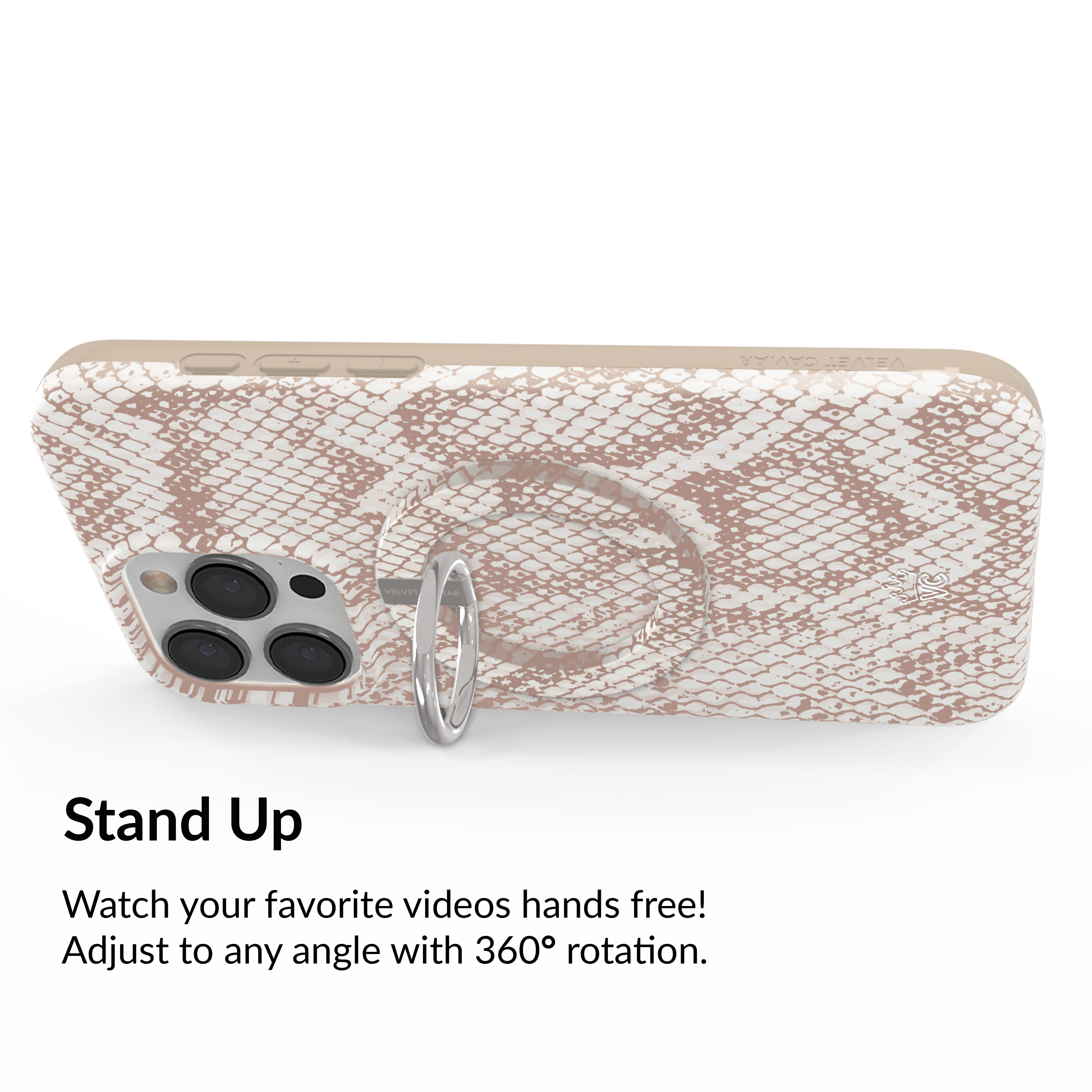Nude Python MagSafe Grip Ring - Magnetic Phone Holder for iPhone 14/13/12, Anti-Slip Phone Grip - Perfect for Driving, Workouts, and One-Handed Use