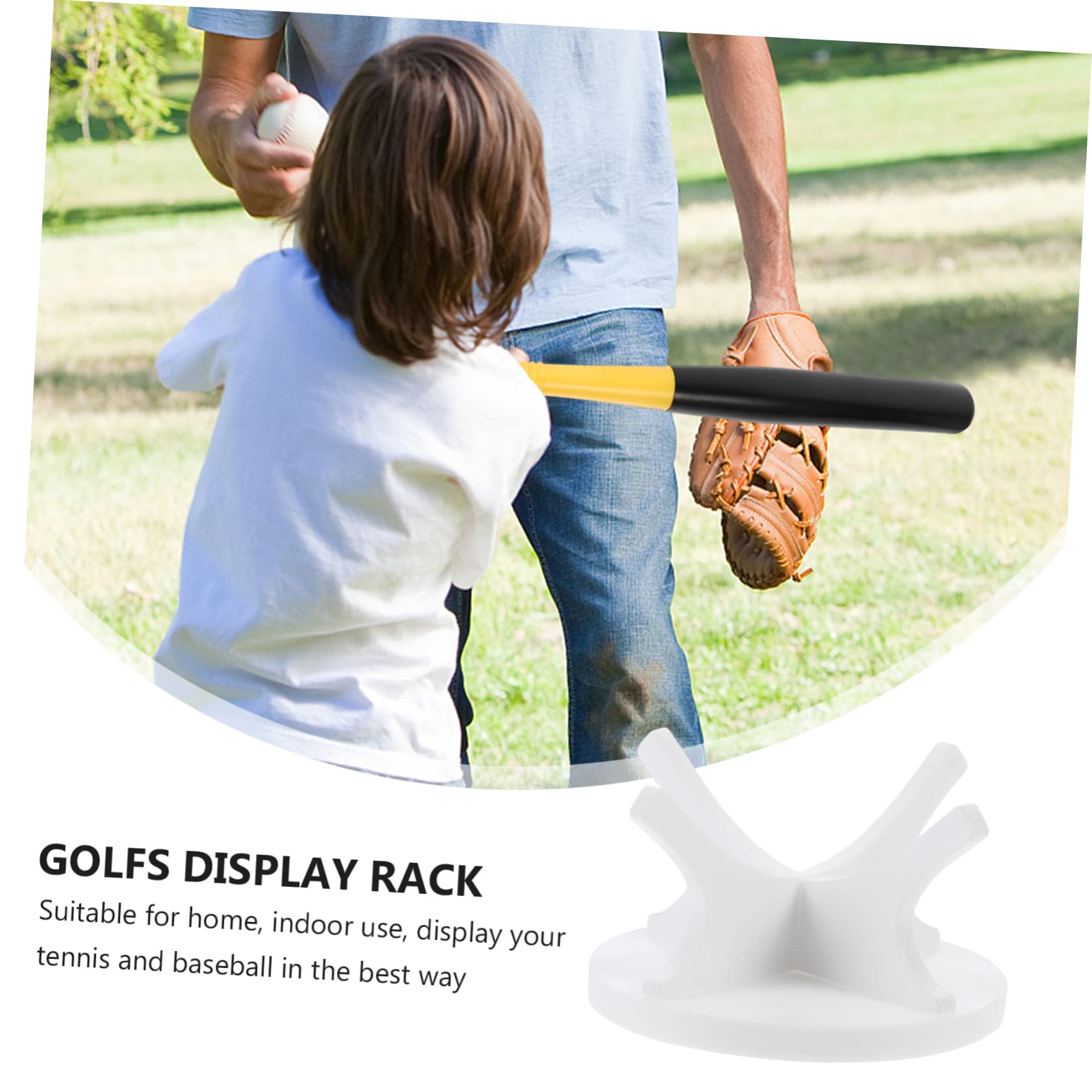 Abaodam 2-Piece Clear Acrylic Ball Display Stand - Baseball, Softball, Tennis & Golf Ball Holder Rack - Perfect for Sports Memorabilia, Trophy Cases & Retail Store Displays