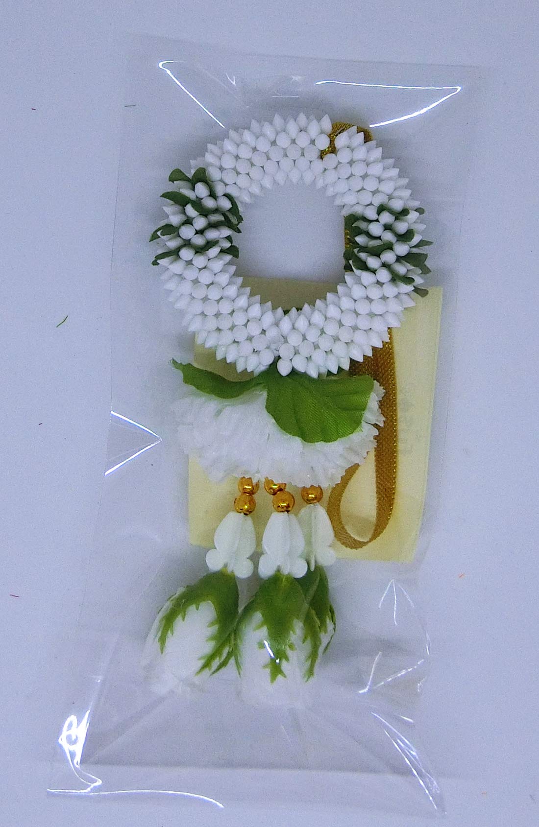 Thai Rose Jasmine Garland Fabric Flowers - Handmade Plastic Floral Decor, 3