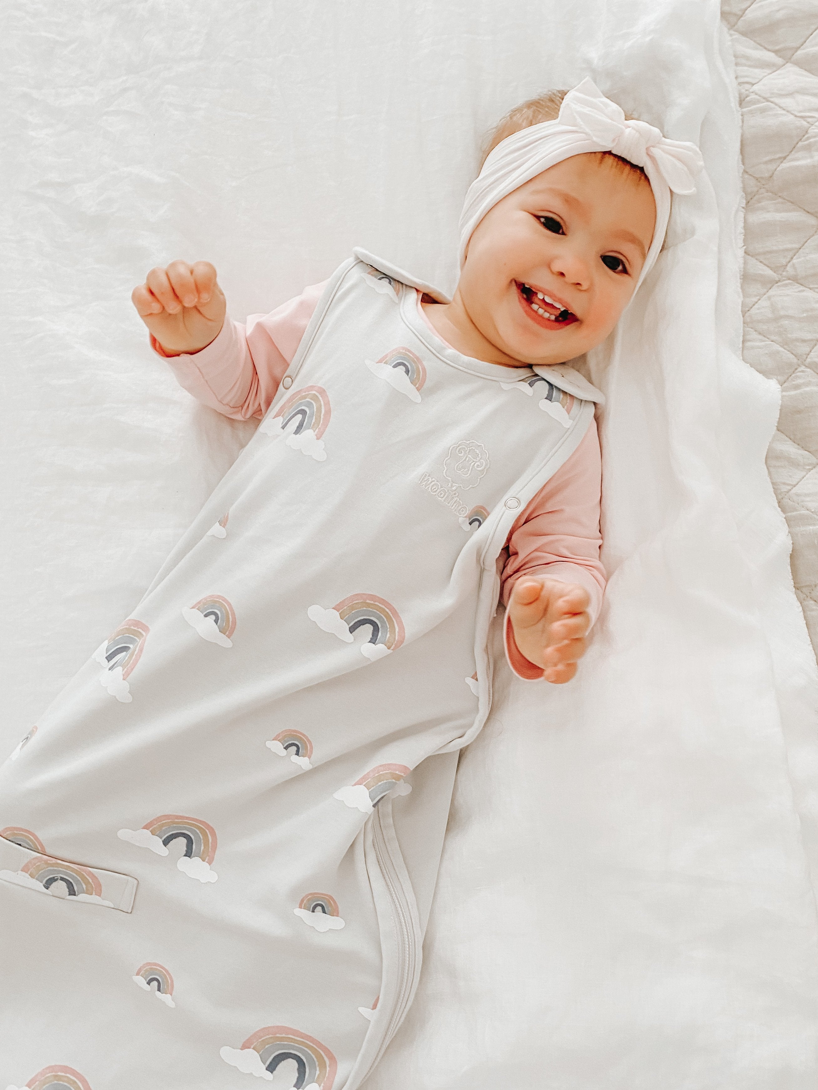 4 Season Ultimate Toddler Sleep Bag - Merino Wool & Organic Cotton for Babies 2-4 Years - Rainbow Color - Perfect for Nursery, Daycare & Travel