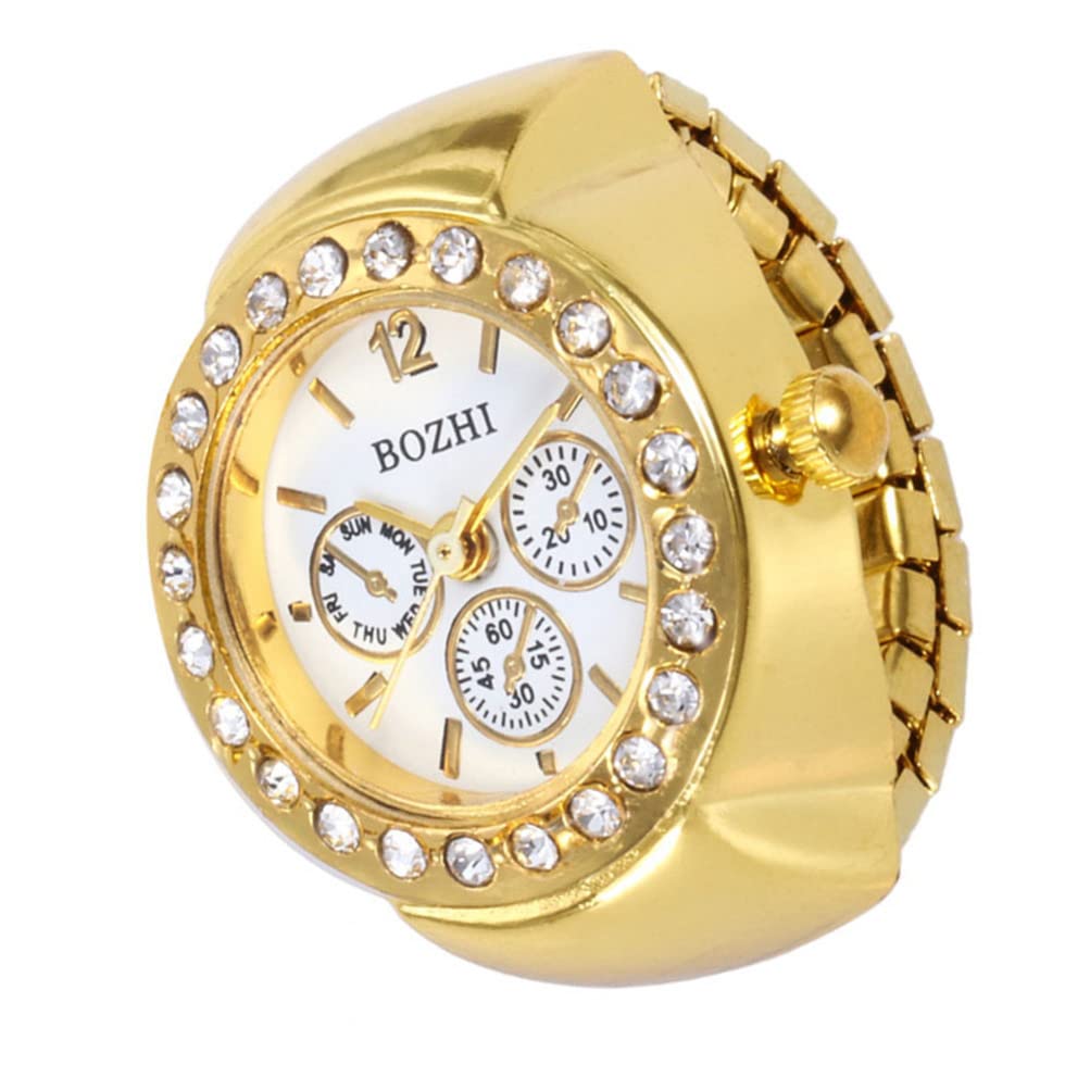 Vintage Quartz Ring Watch for Women - Elegant Finger Watch with Round Clock Design - Perfect for Parties, Weddings, and Fashion Accessories