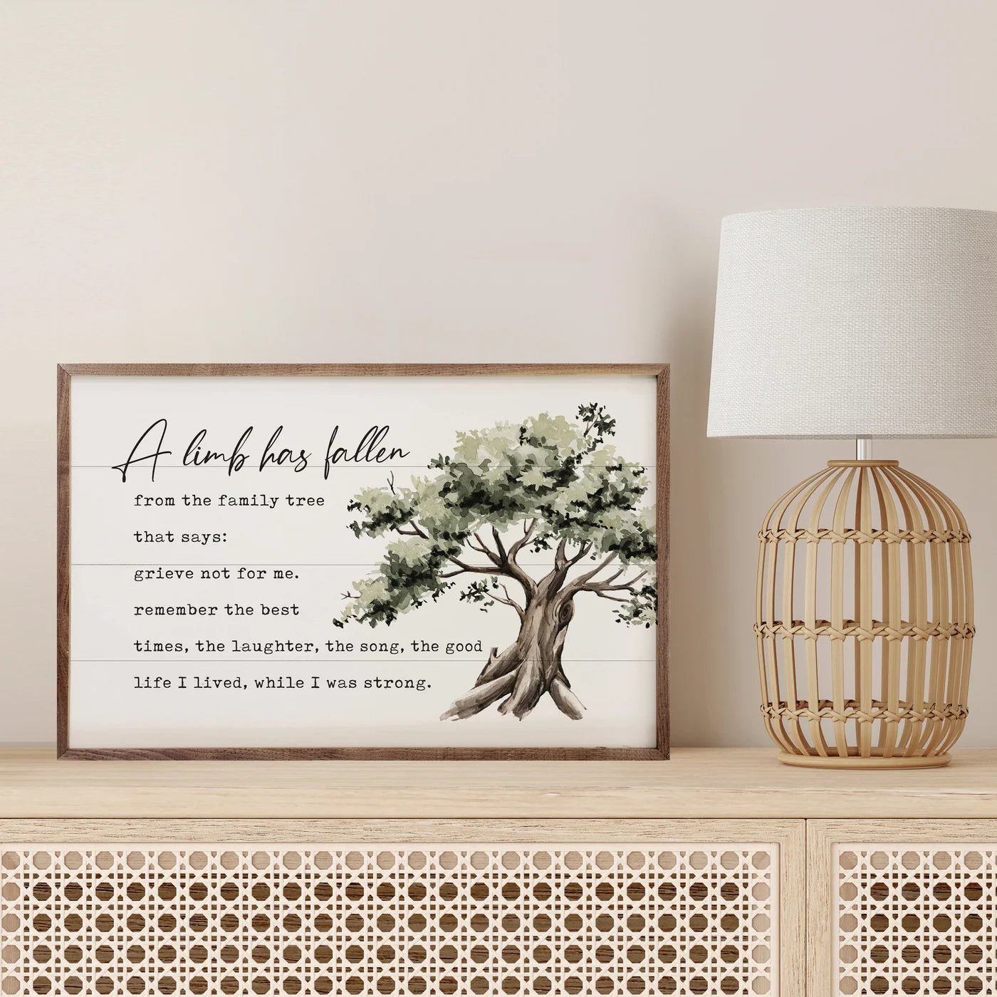 Fallen Tree Limb Wood Framed Print - Nature Inspired Wall Art Decor for Living Room, Bedroom & Office
