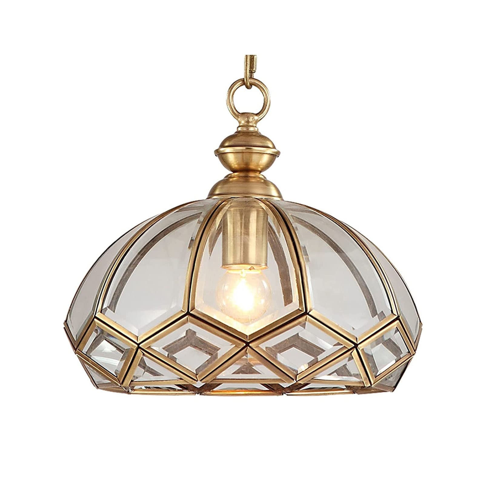 Rustic Pendant Light - Single Head Industrial Chandelier for Restaurant, Bar Counter, Study & Corridor | Vintage Hanging Chain Lighting Fixture | Perfect for Cafe, Farmhouse & Loft Decor