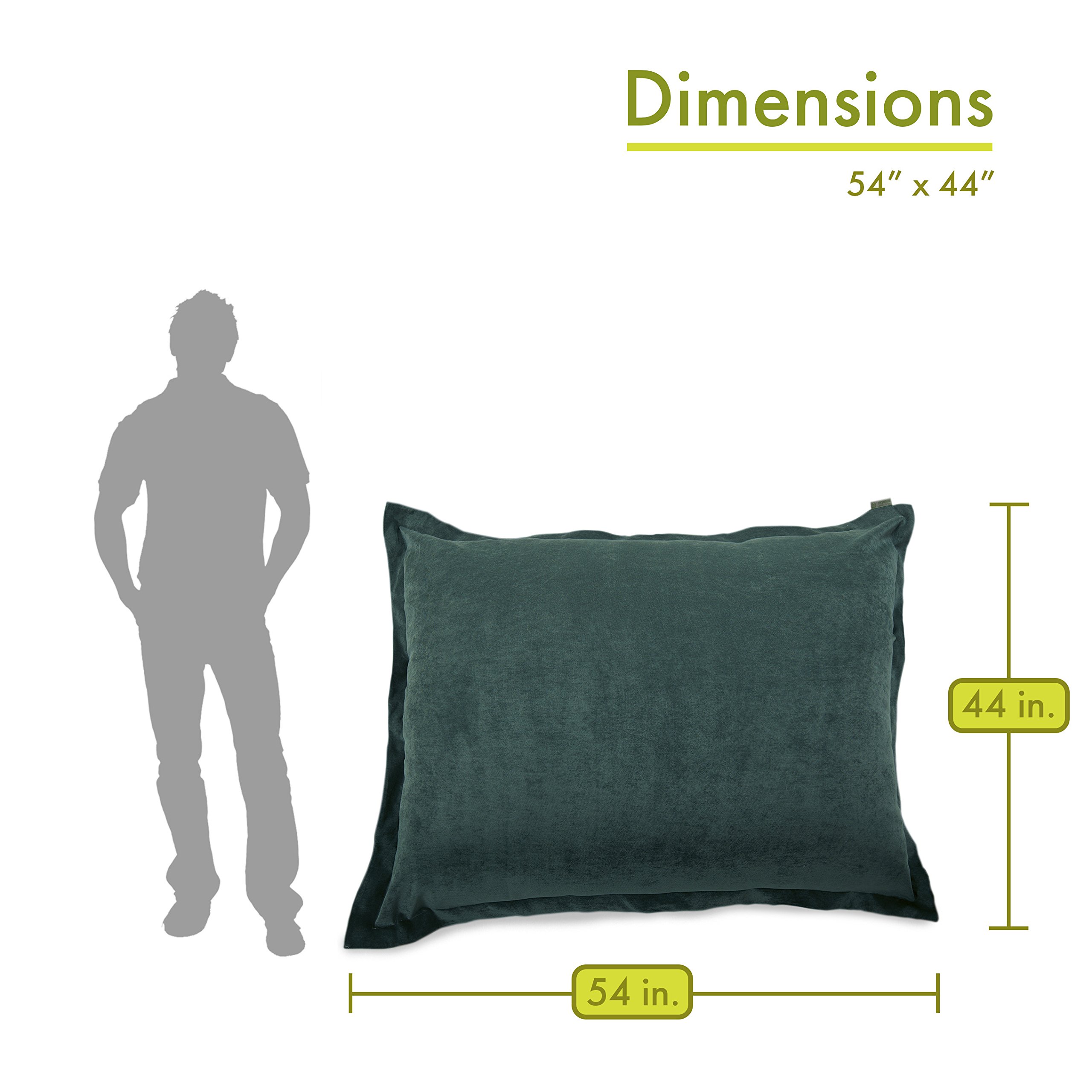 Majestic Home Goods Villa Floor Pillow - Navy Blue Large Floor Cushion for Living Room, Bedroom, Yoga & Meditation - Soft & Comfortable Floor Seating for Adults & Kids