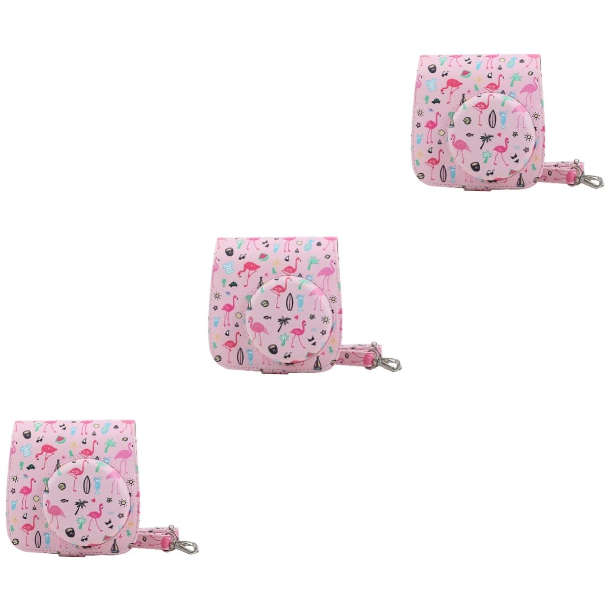 2-Pack Cute Adorable Pattern Instant Camera Case for Fujifilm Instax Mini 9 - Durable Protective Camera Bag for Travel, Parties & Everyday Use