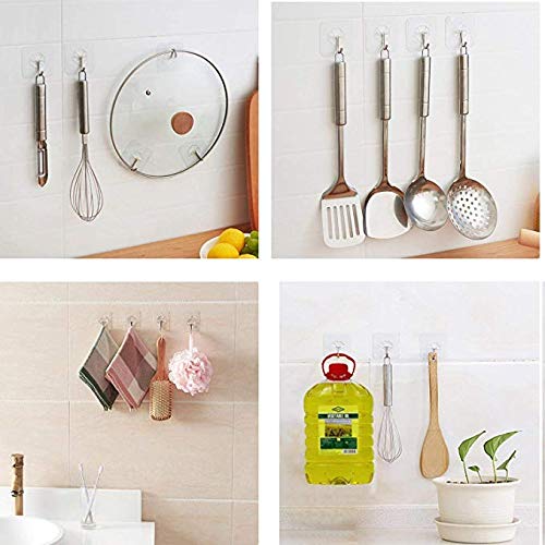 CH & ME Heavy Duty Adhesive Wall Hooks - Strong Sticky Hooks for Hanging Pictures, Keys, Towels & Decor - No Nails Damage-Free Solution for Home, Office & Dorm Room Organization